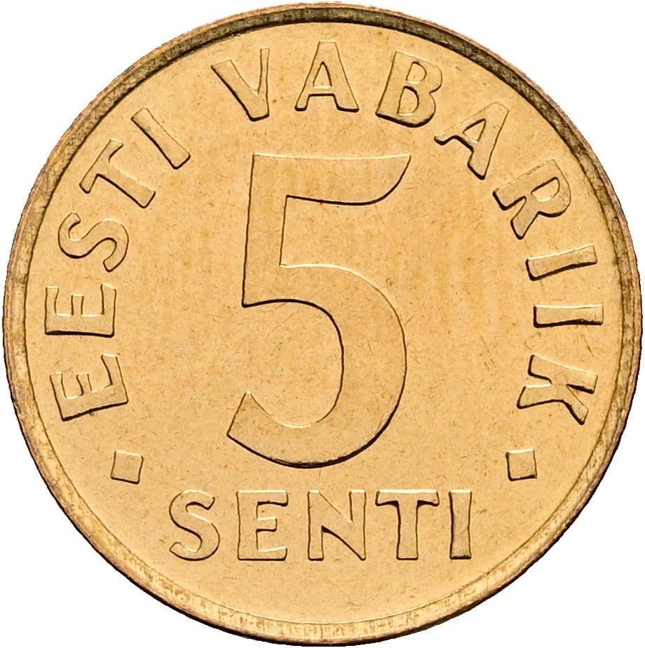 5 Senti 1991 – Vorderseite