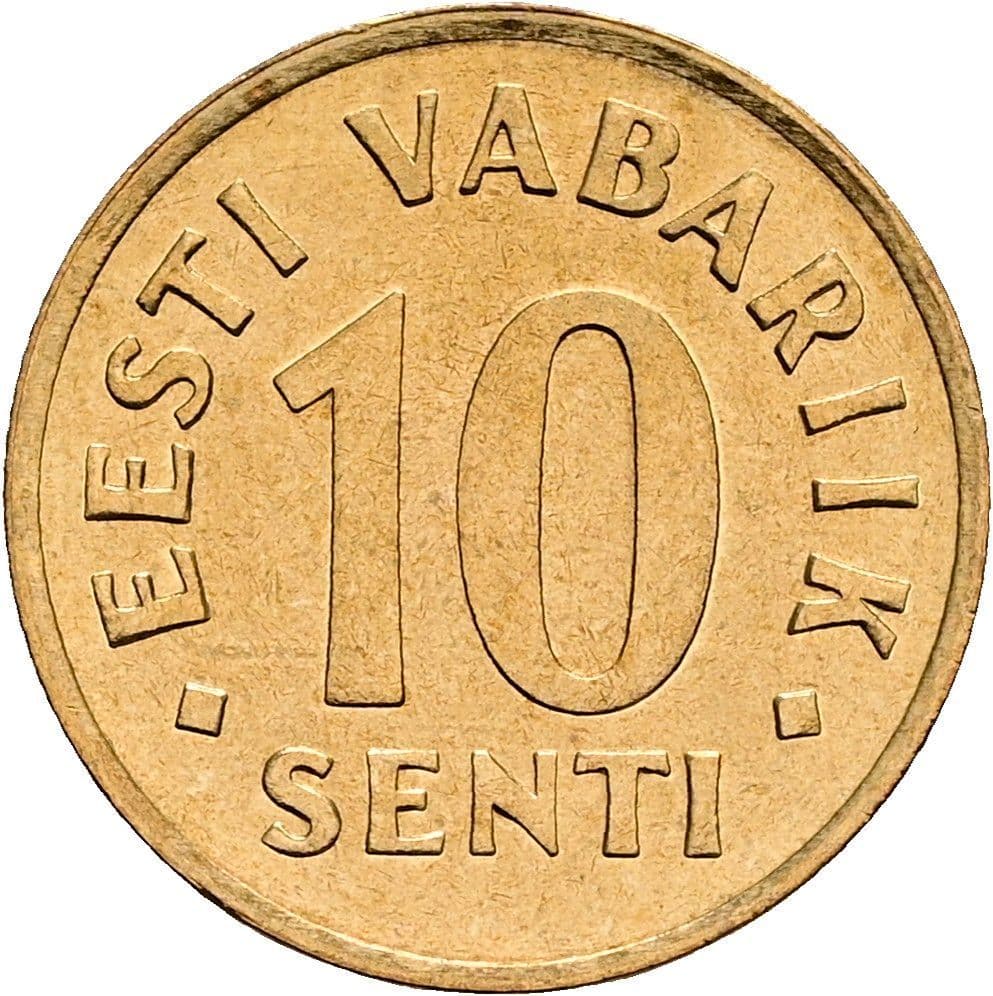 10 Senti 1992 – Vorderseite