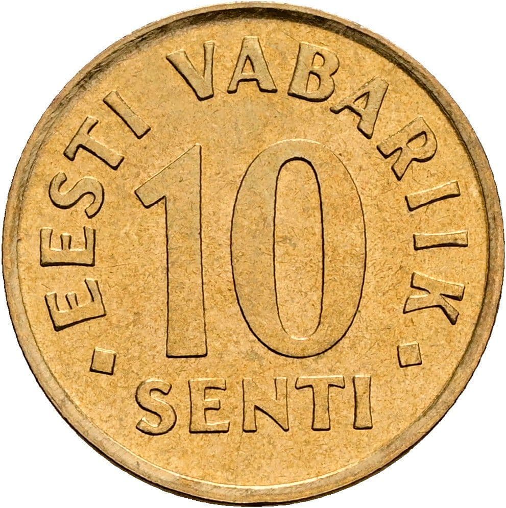 10 Senti 1992 – Vorderseite