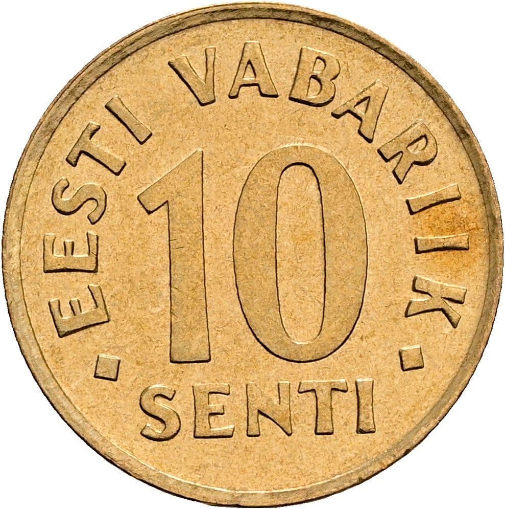 10 Senti 1992 – Vorderseite
