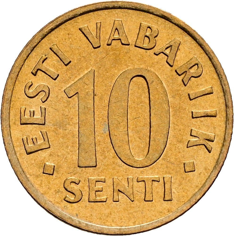10 Senti 1992 – Vorderseite