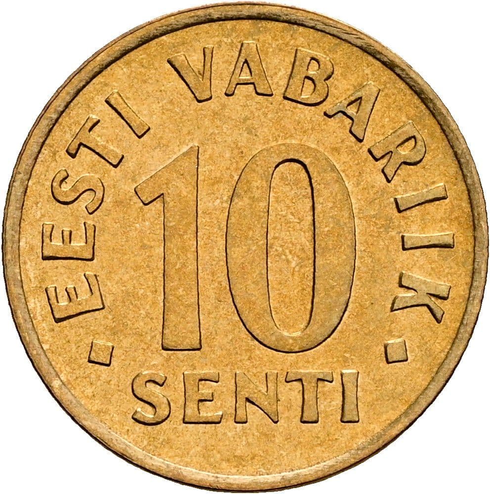 10 Senti 1992 – Vorderseite
