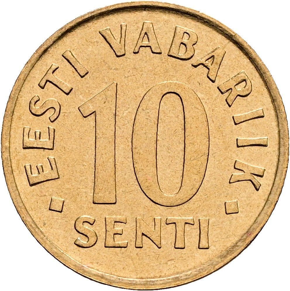 10 Senti 1992 – Vorderseite
