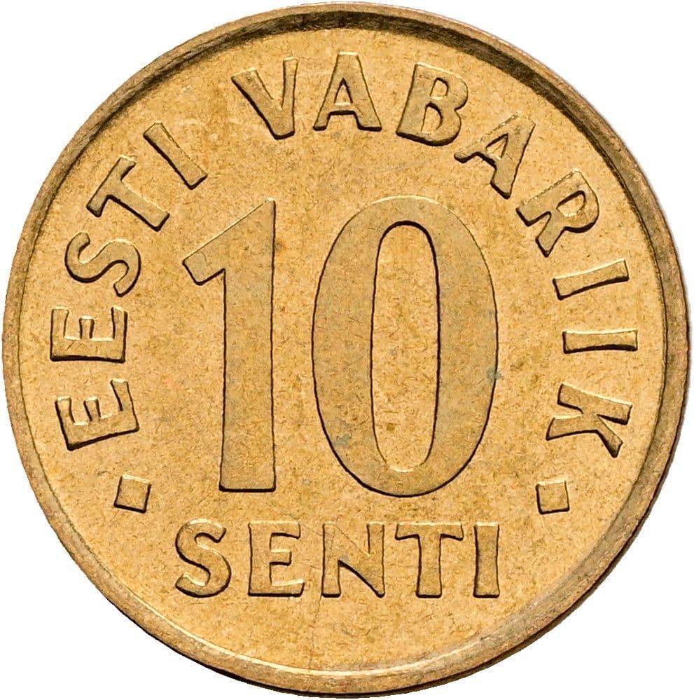 10 Senti 1992 – Vorderseite