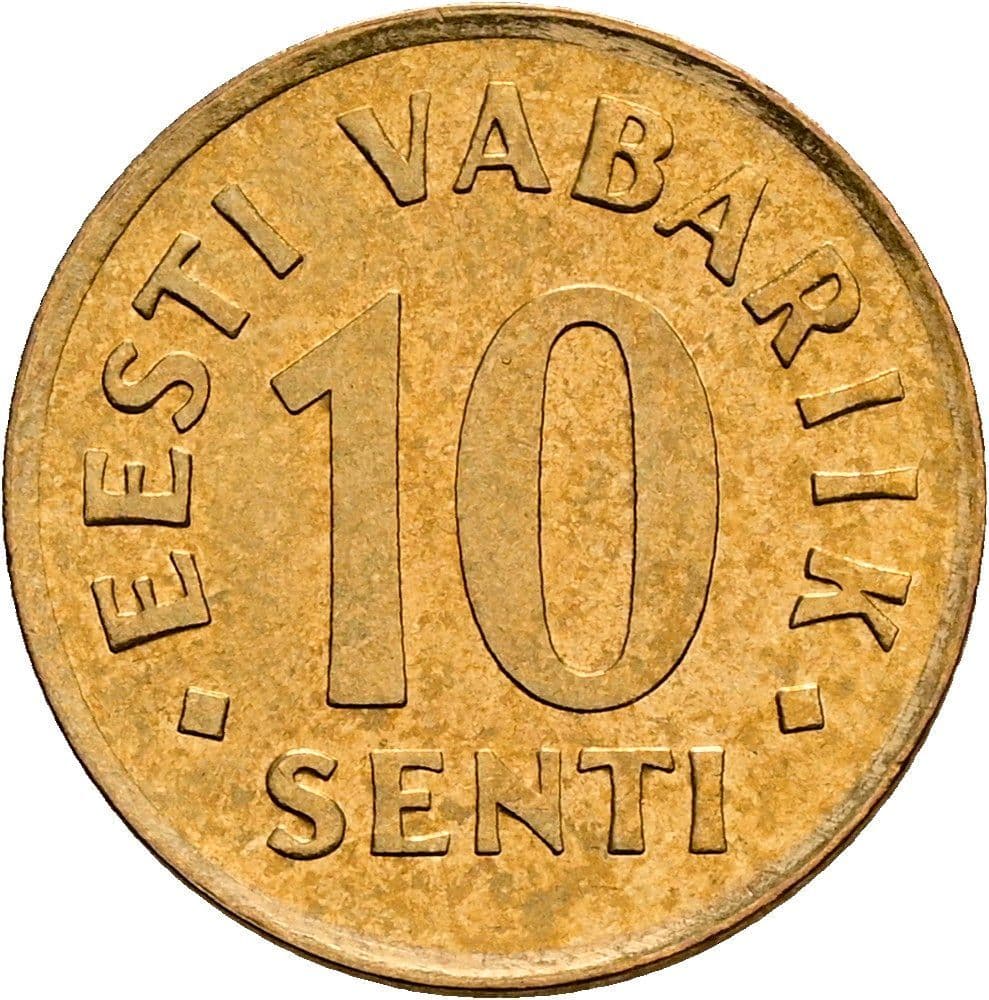 10 Senti 1992 – Vorderseite