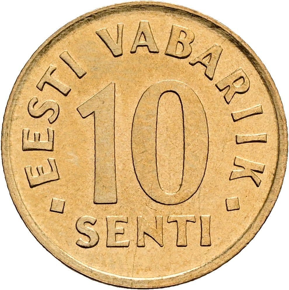 10 Senti 1992 – Vorderseite
