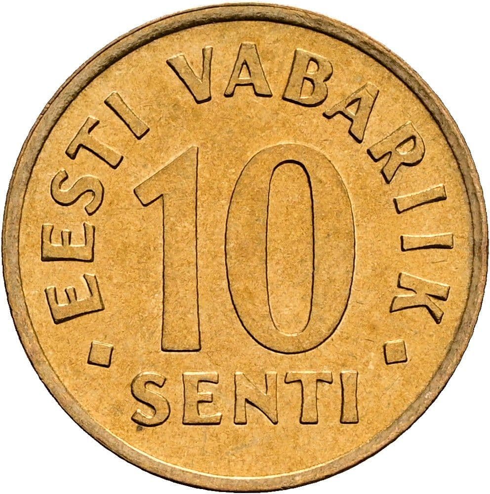 10 Senti 1992 – Vorderseite