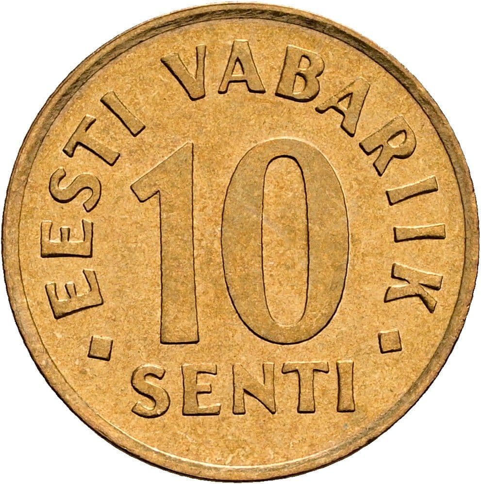 10 Senti 1992 – Vorderseite