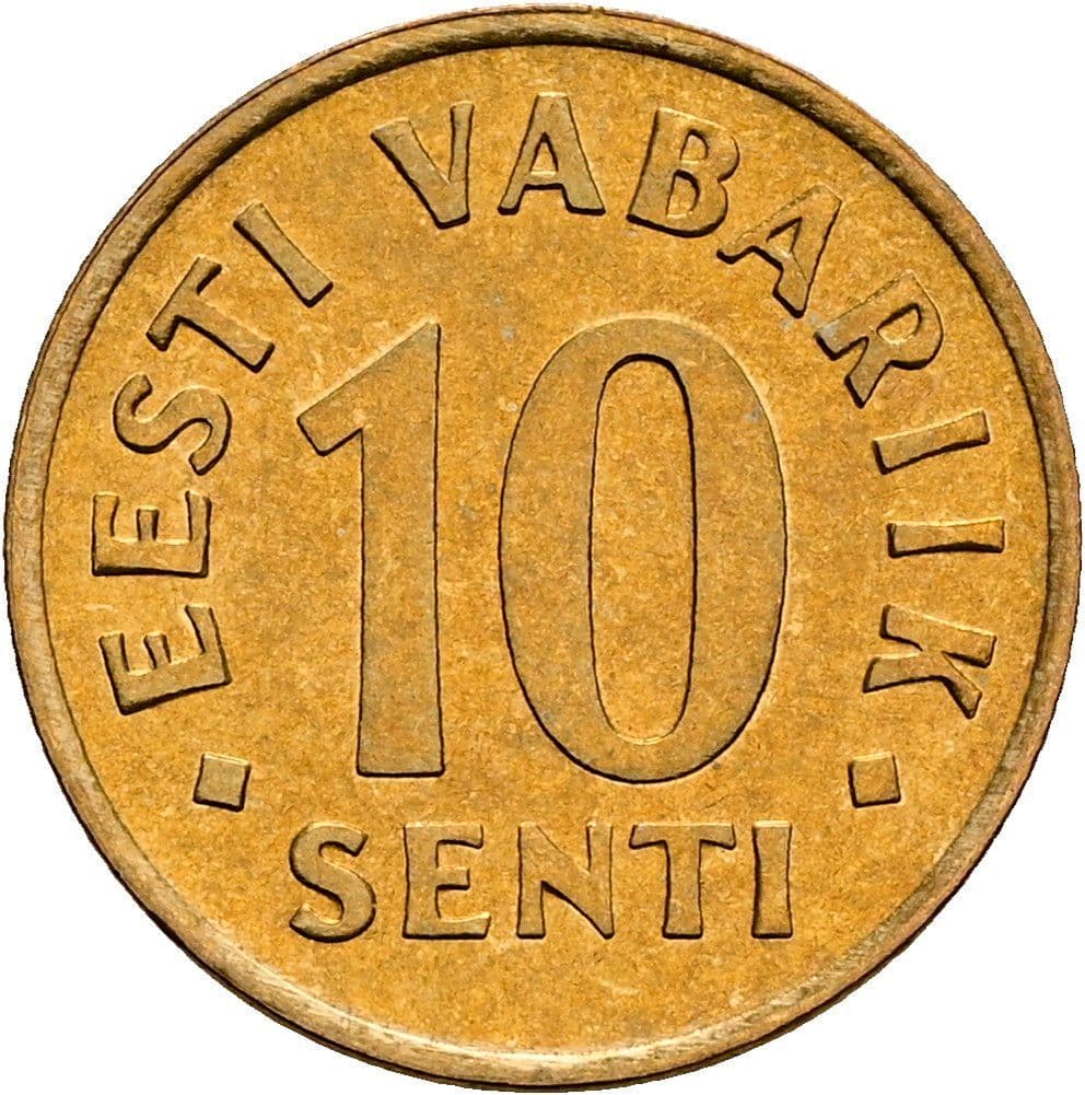 10 Senti 1992 – Vorderseite