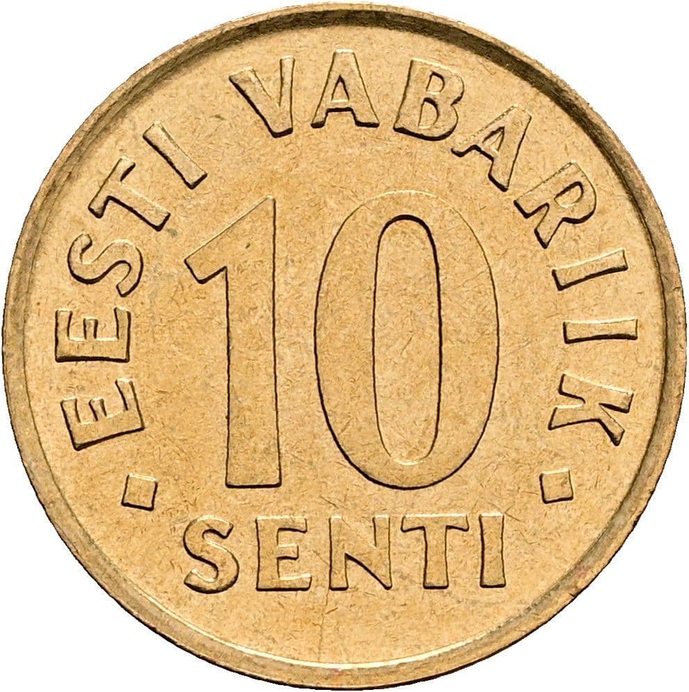 10 Senti 1992 – Vorderseite