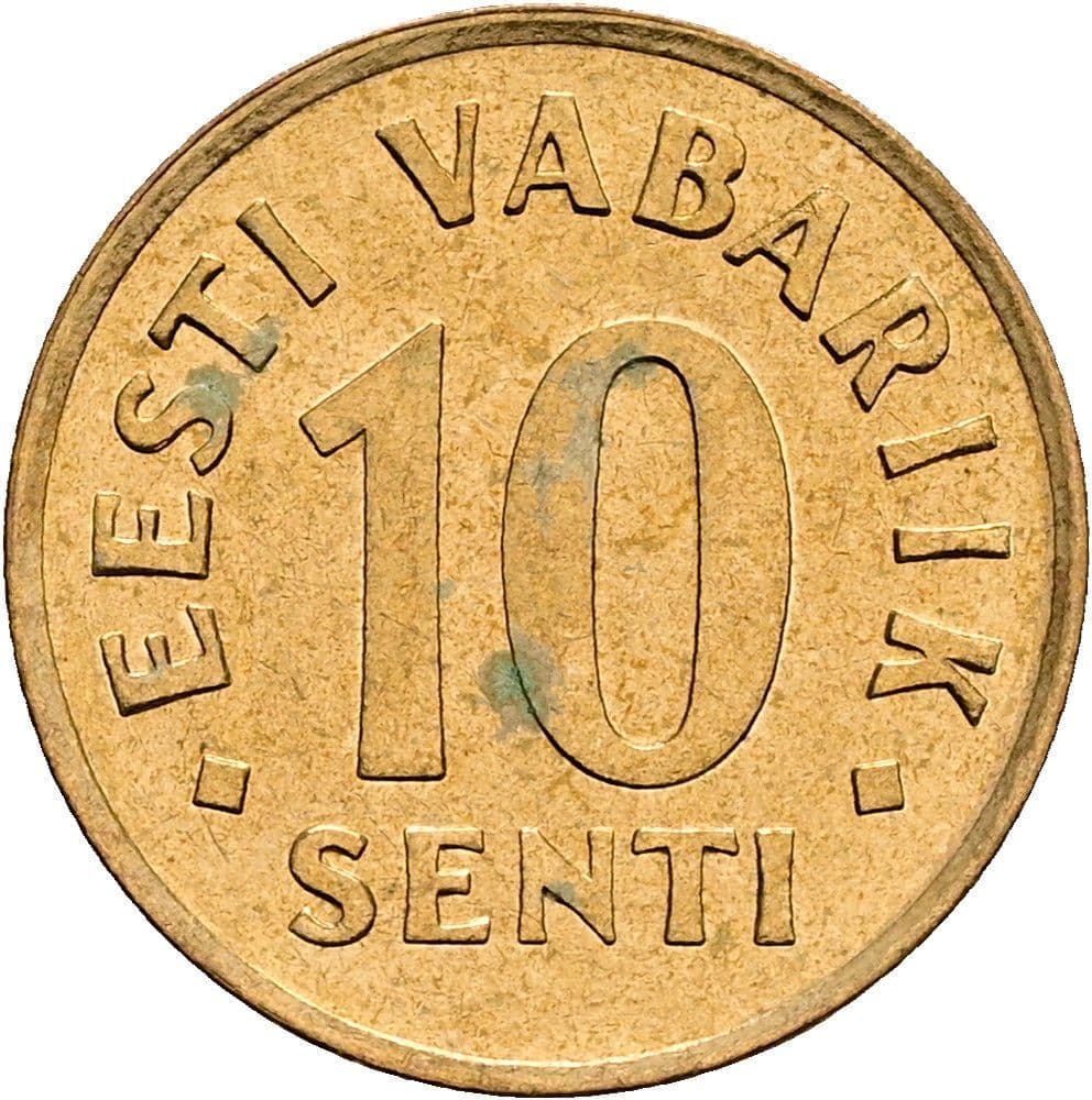 10 Senti 1992 – Vorderseite