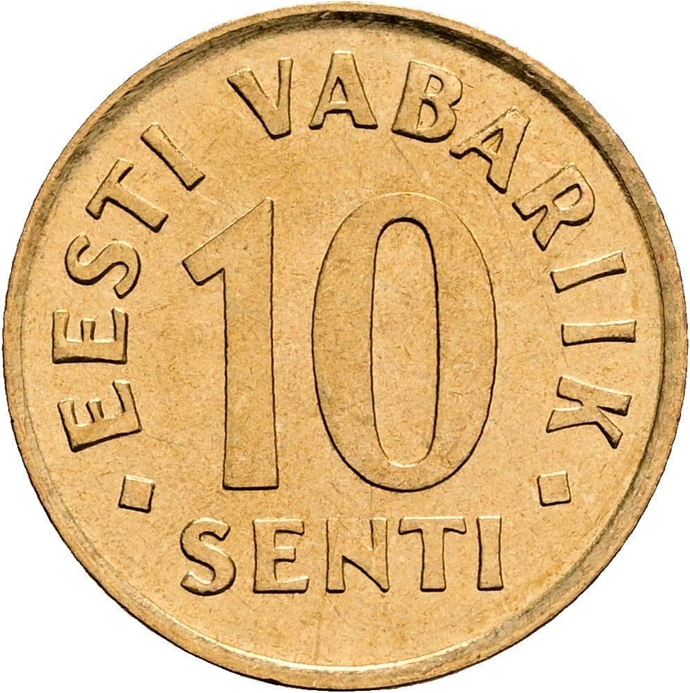 10 Senti 1992 – Vorderseite