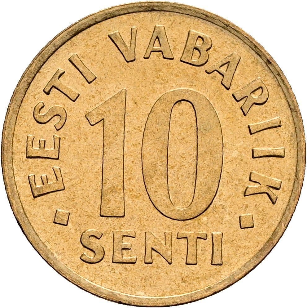 10 Senti 1992 – Vorderseite