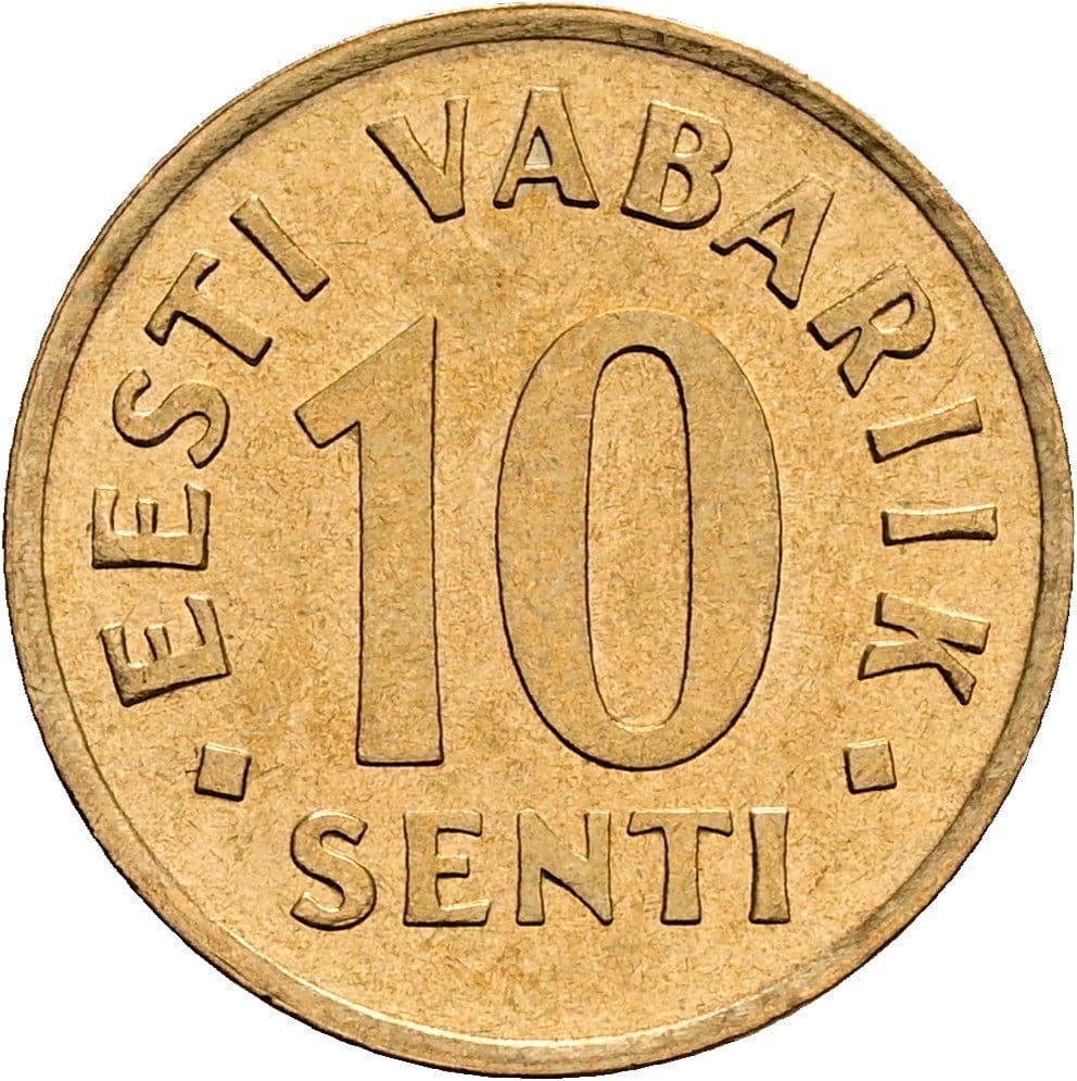 10 Senti 1992 – Vorderseite