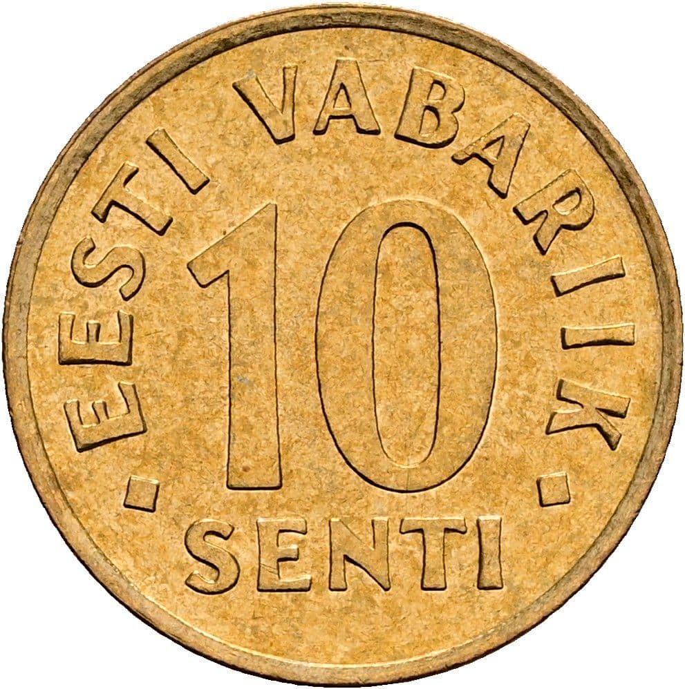 10 Senti 1992 – Vorderseite