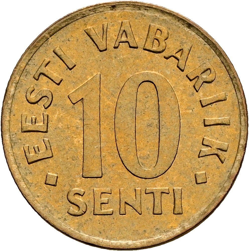 10 Senti 1992 – Vorderseite