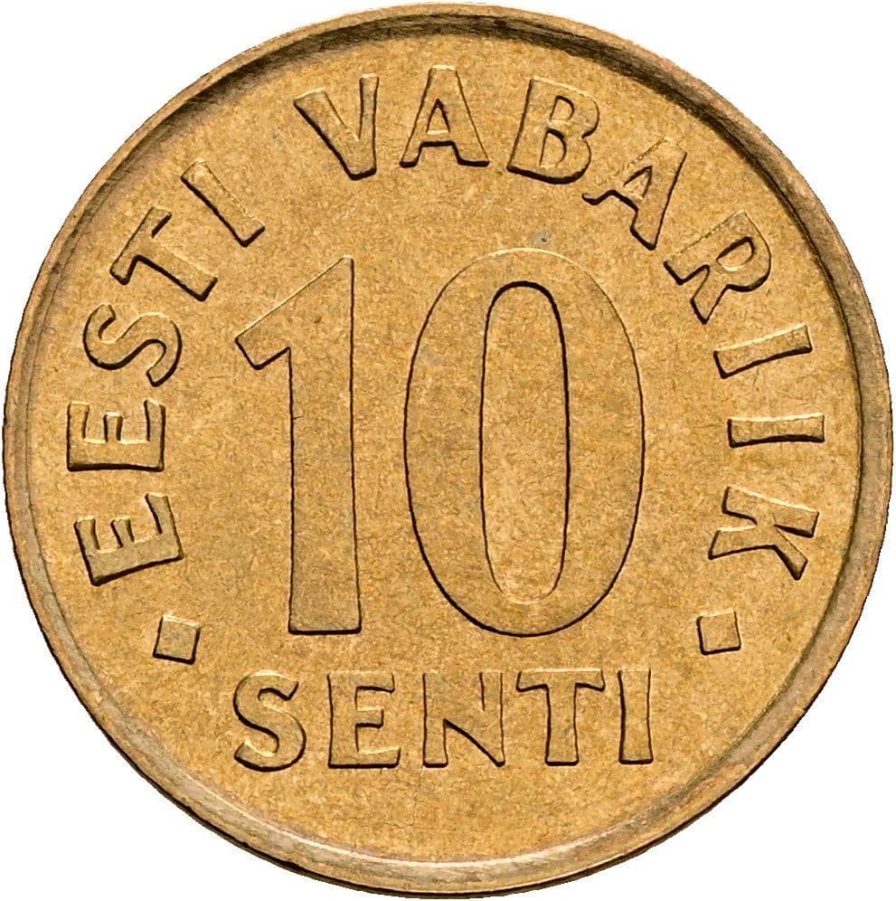 10 Senti 1992 – Vorderseite