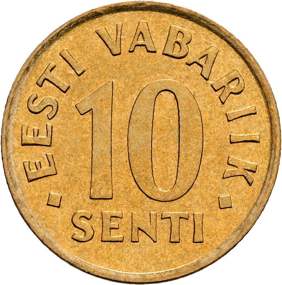 10 Senti 1992 – Vorderseite