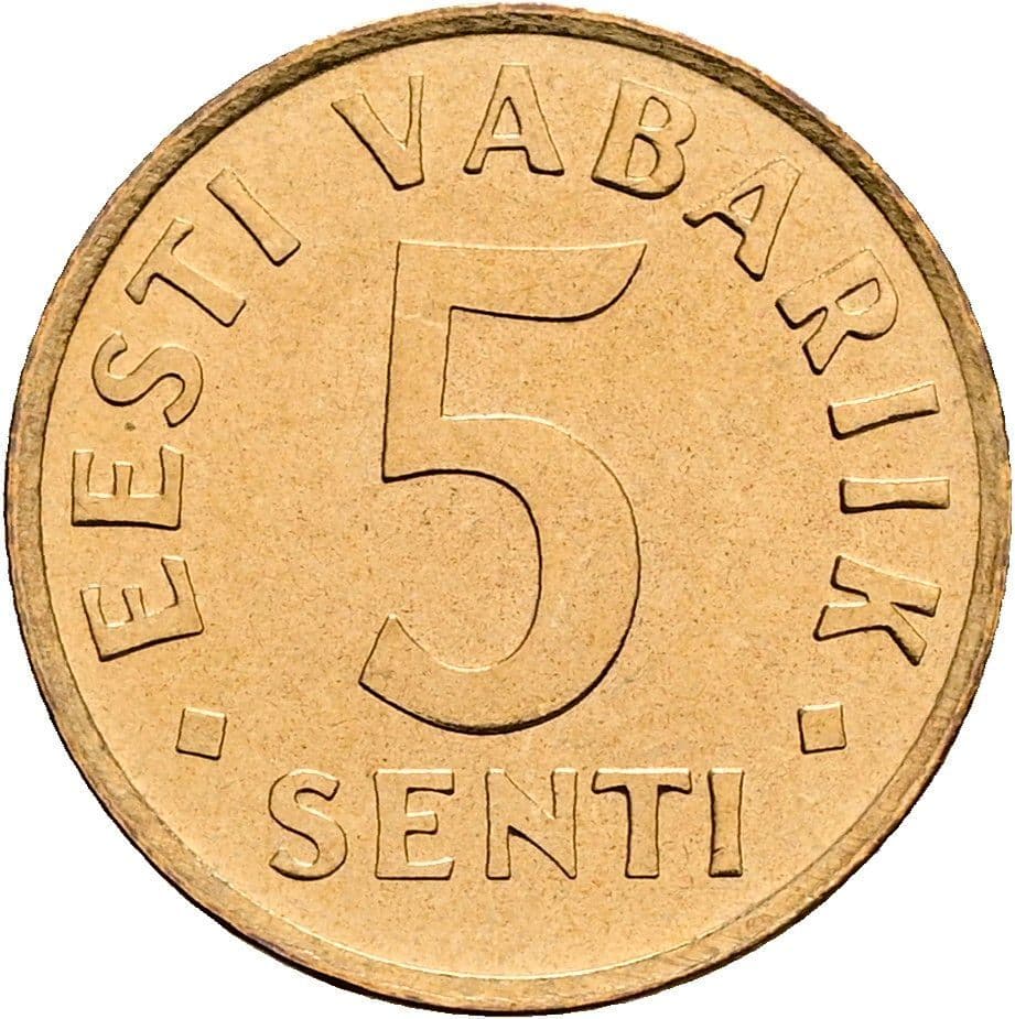 5 Senti 1991 – Vorderseite