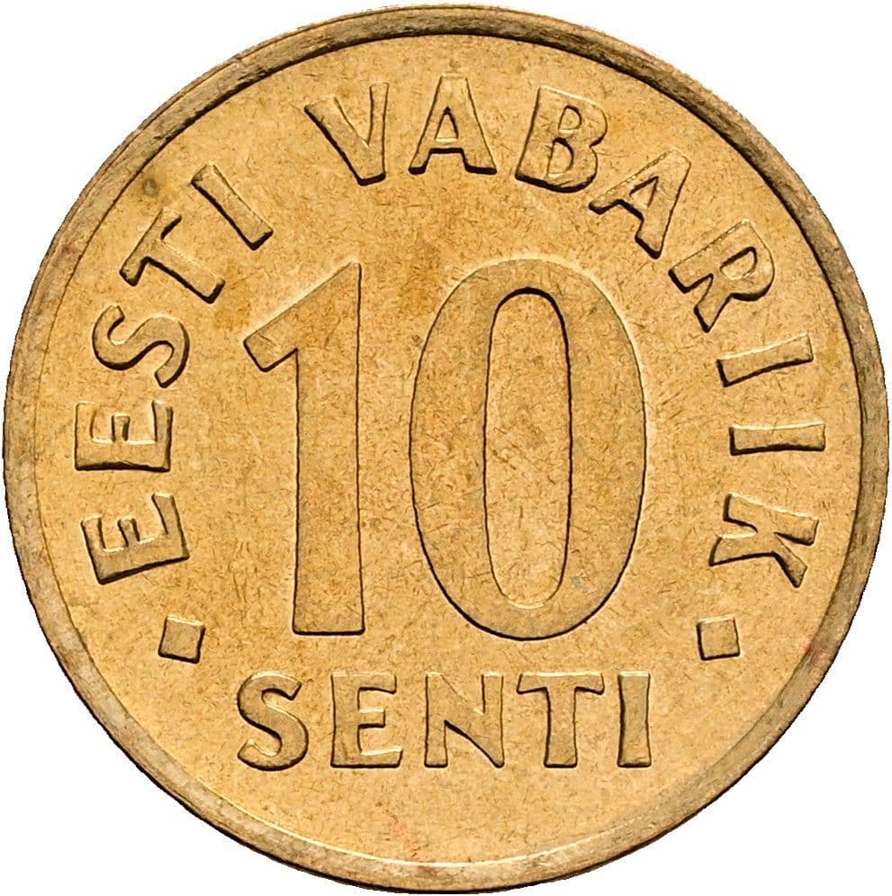 10 Senti 1992 – Vorderseite