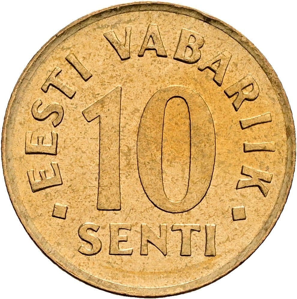 10 Senti 1992 – Vorderseite