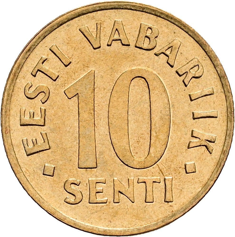 10 Senti 1992 – Vorderseite