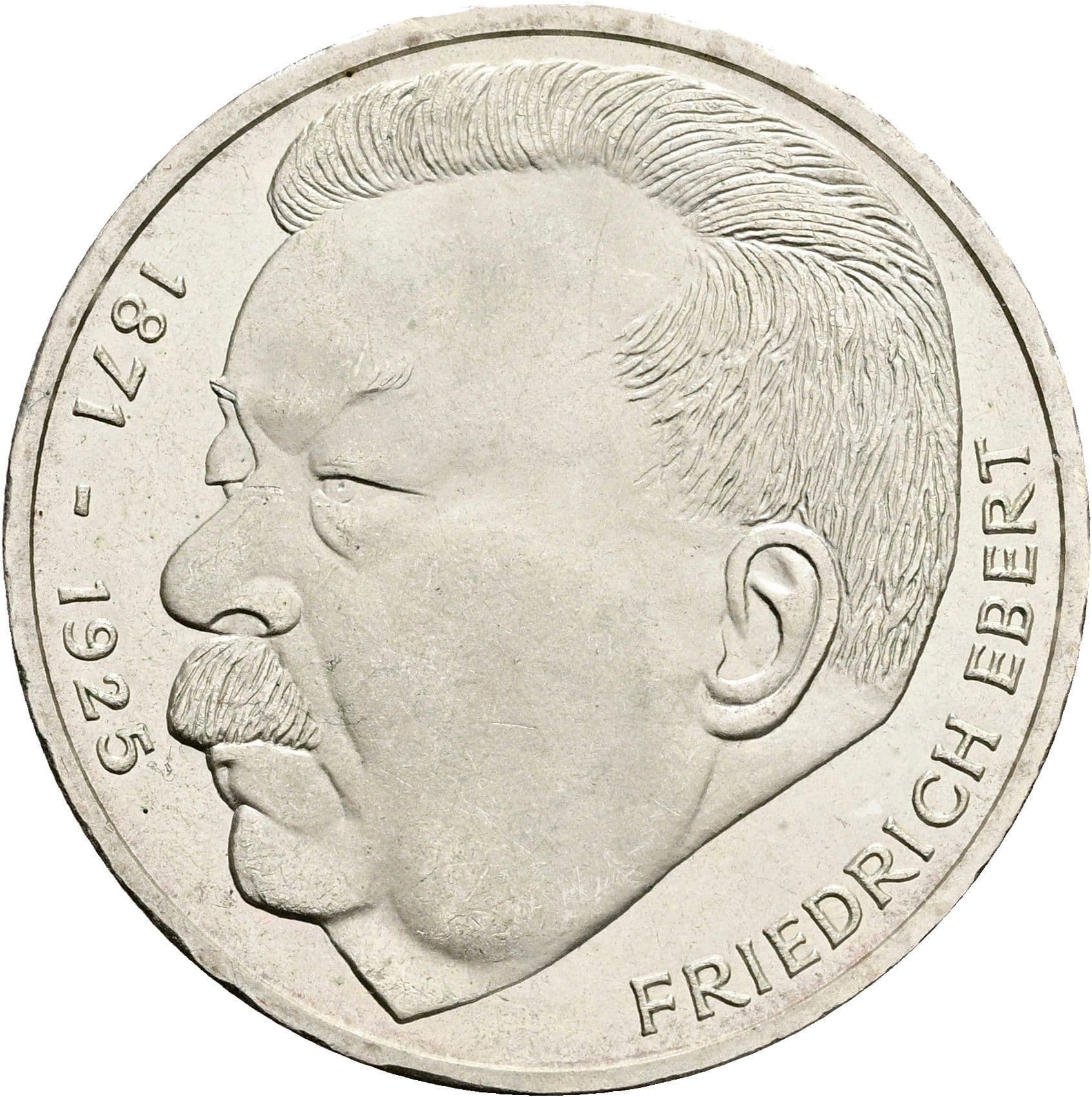 5 Deutsche Mark 1975 J – Vorderseite