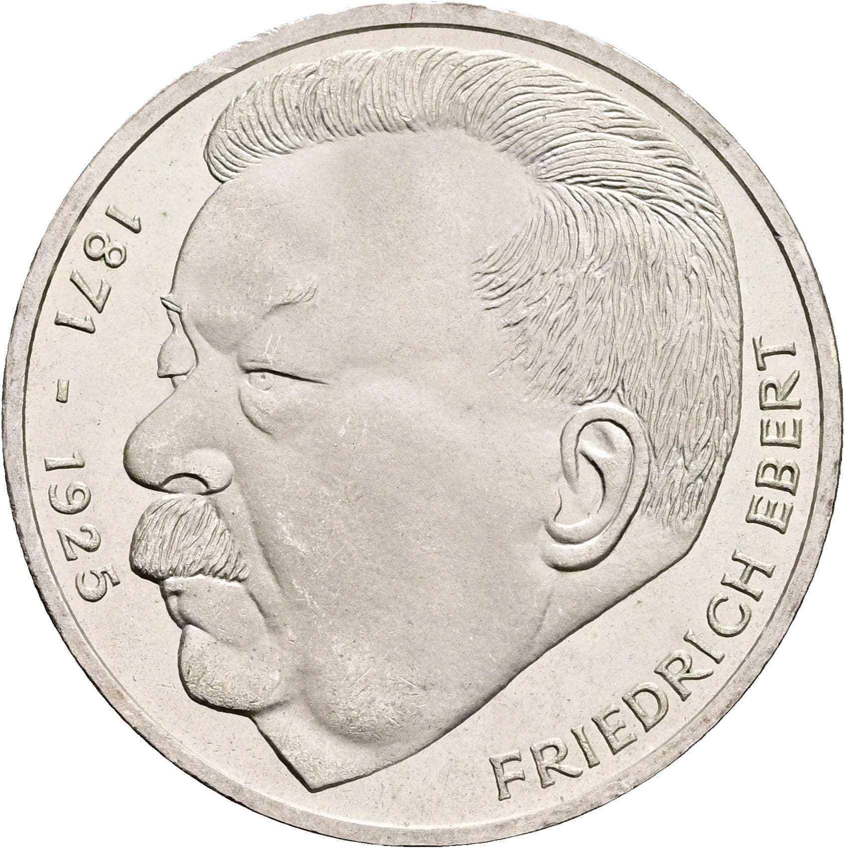 5 Deutsche Mark 1975 J – Vorderseite