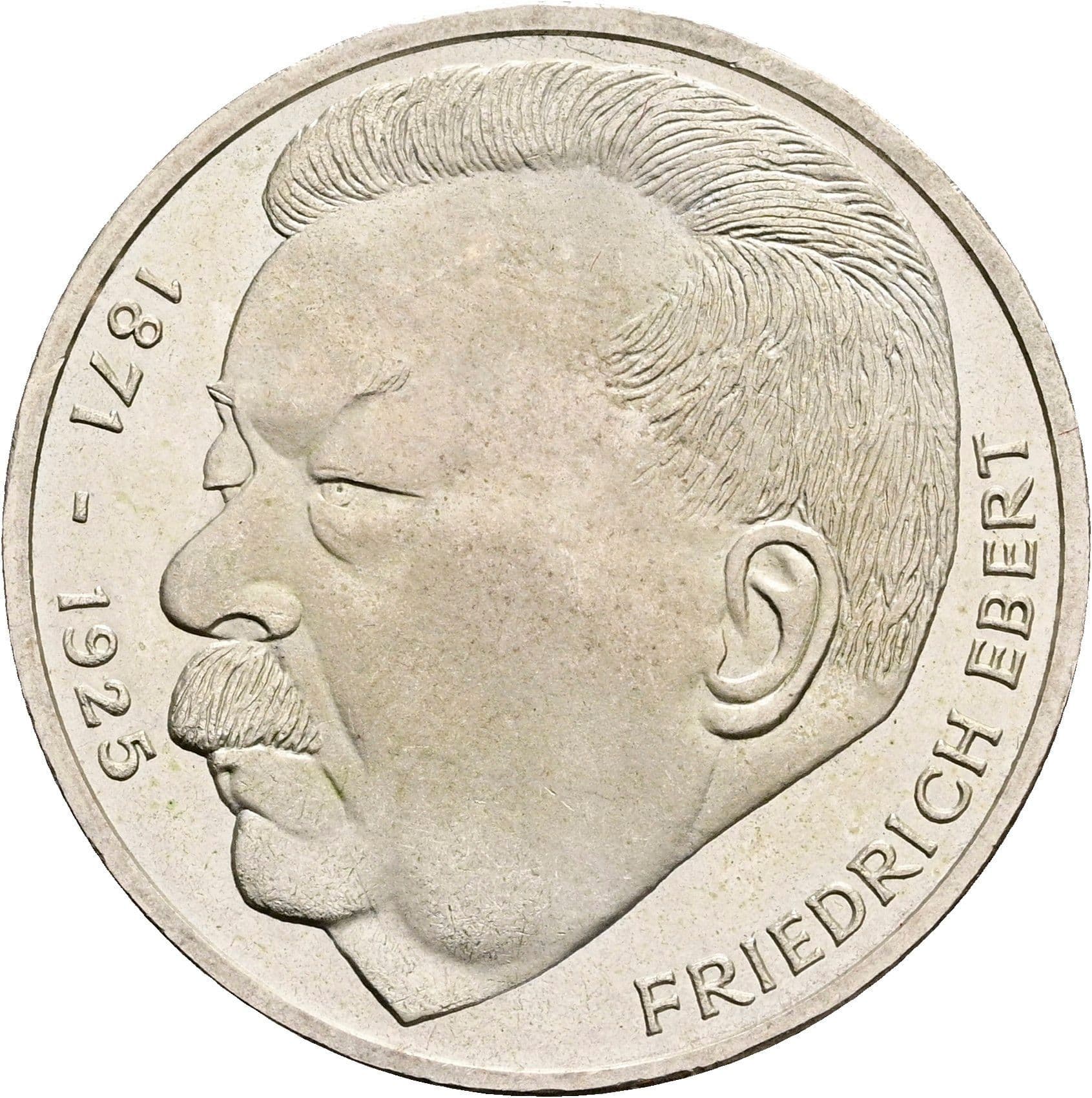 5 Deutsche Mark 1975 J – Vorderseite