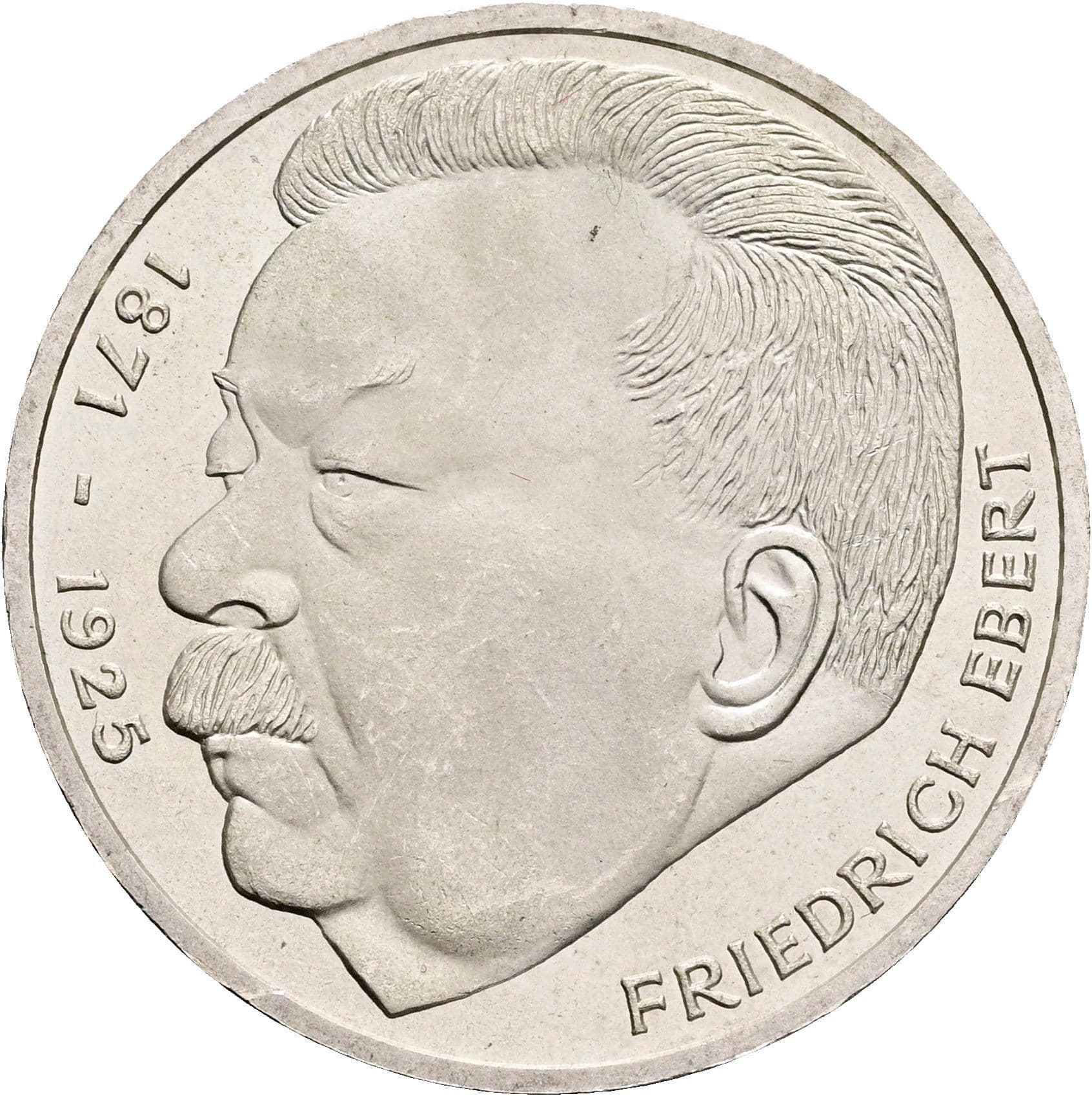 5 Deutsche Mark 1975 J – Vorderseite