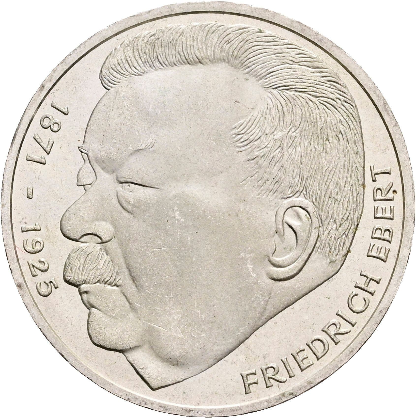 5 Deutsche Mark 1975 J – Vorderseite