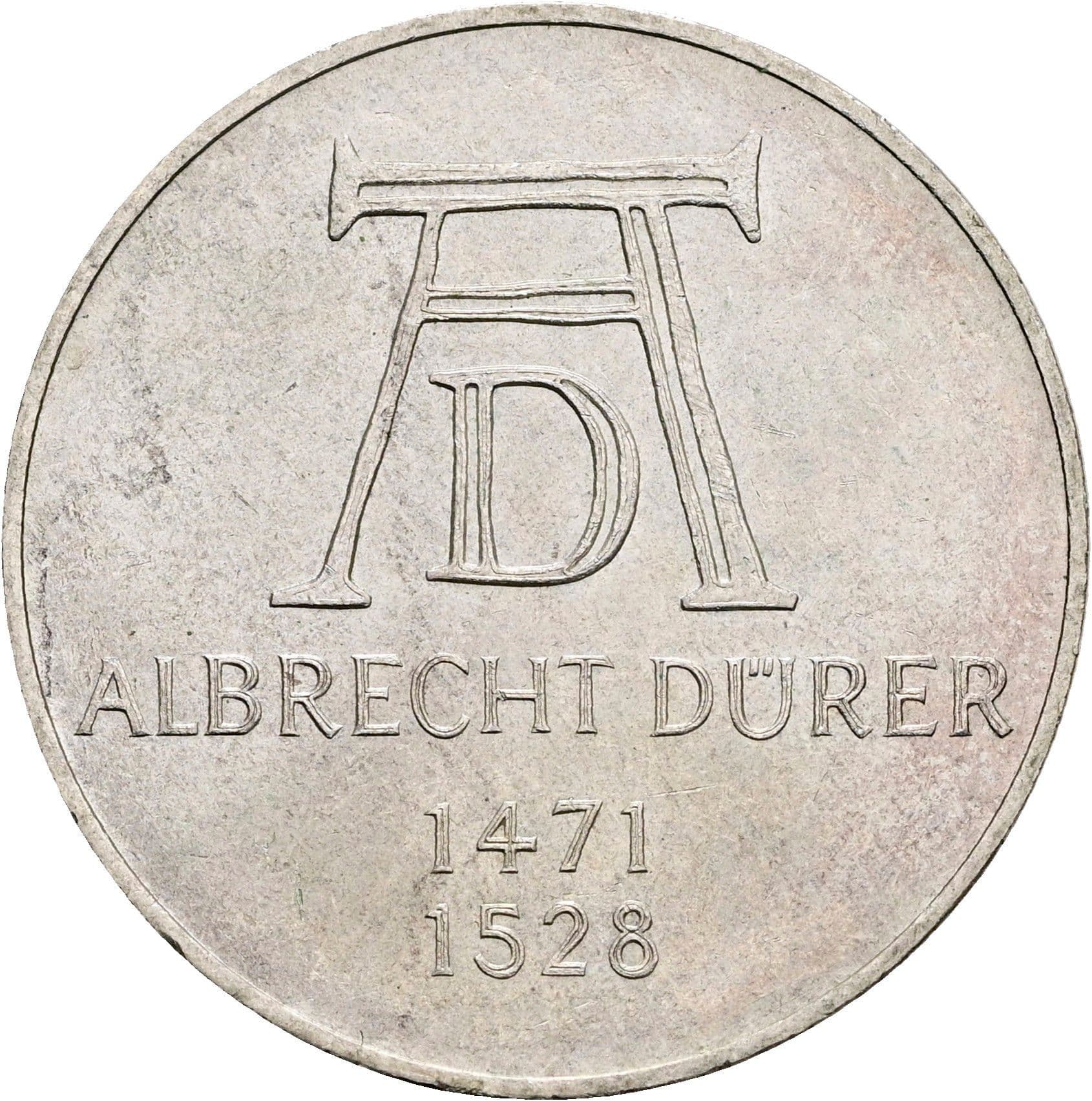 5 Deutsche Mark 1972 D – Vorderseite