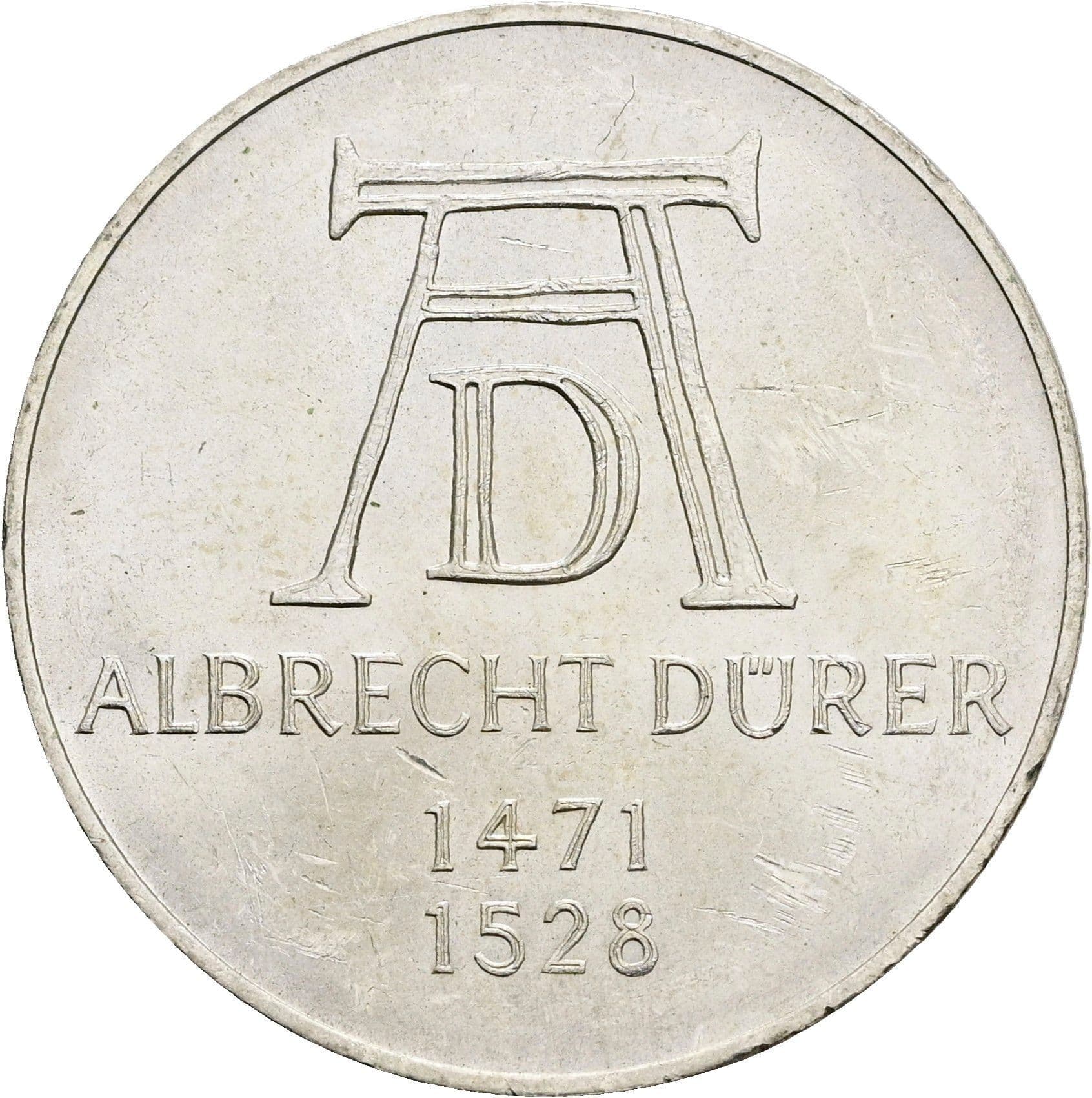 5 Deutsche Mark 1972 D – Vorderseite