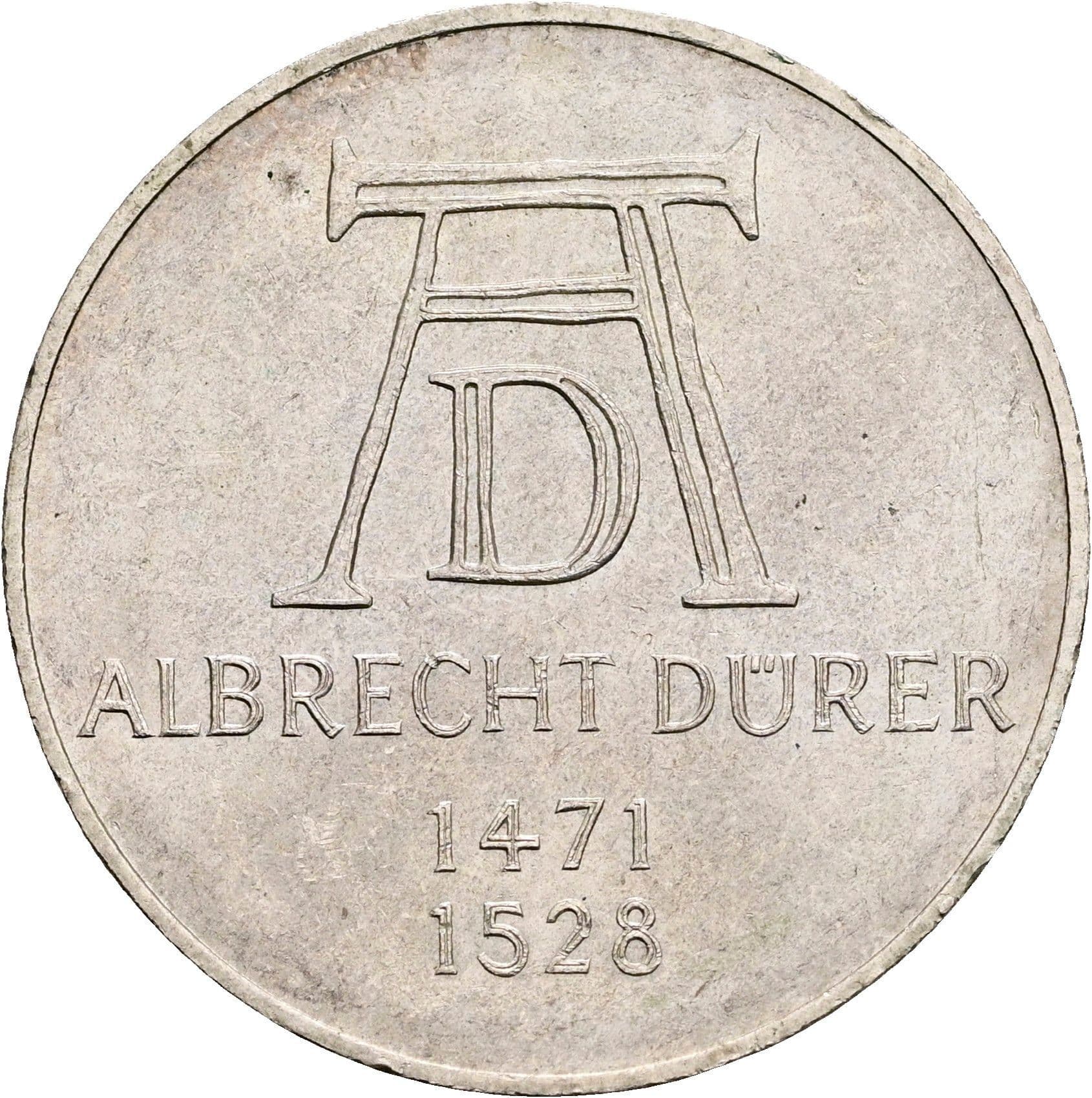 5 Deutsche Mark 1972 D – Vorderseite