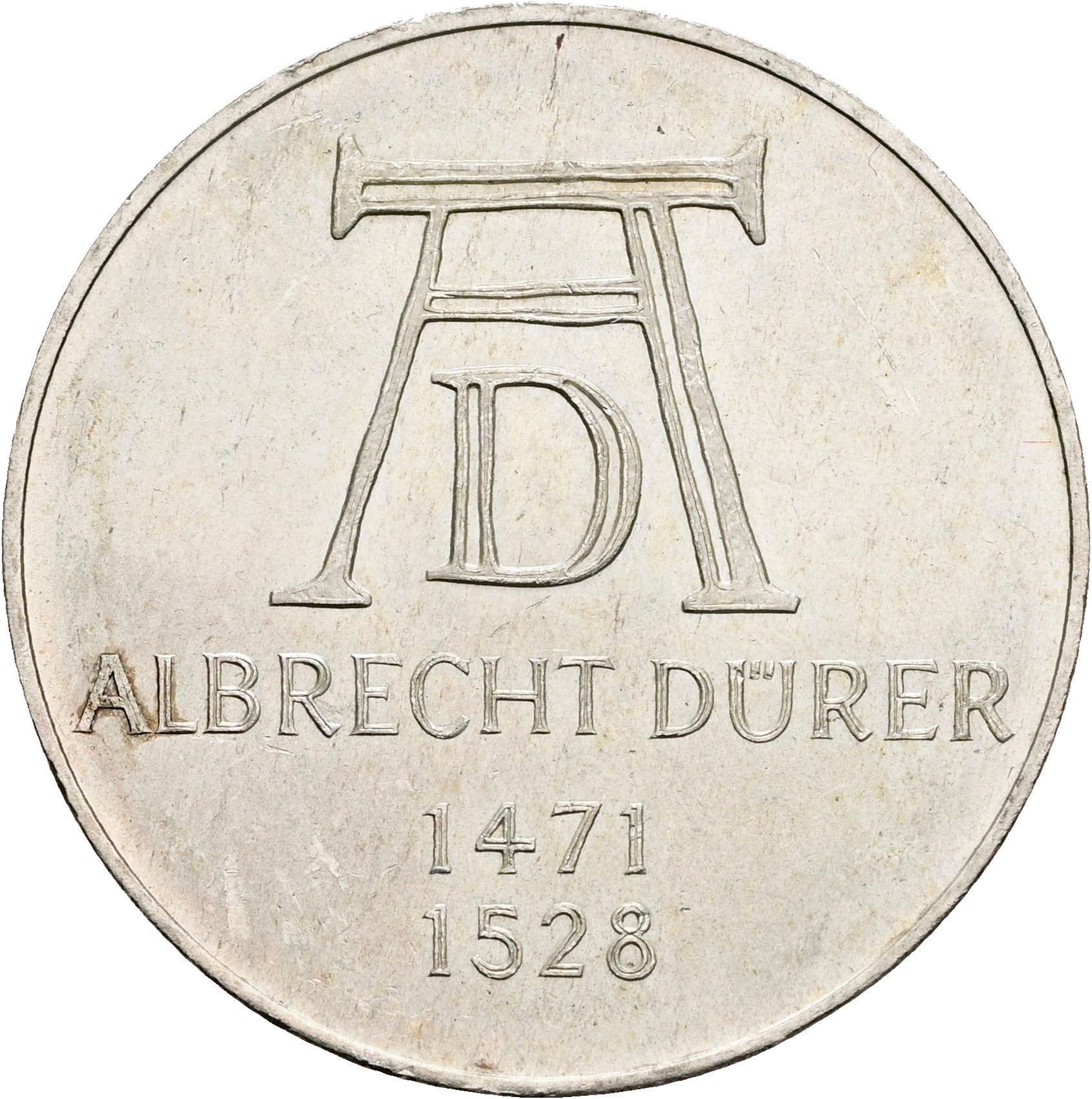 5 Deutsche Mark 1972 D – Vorderseite