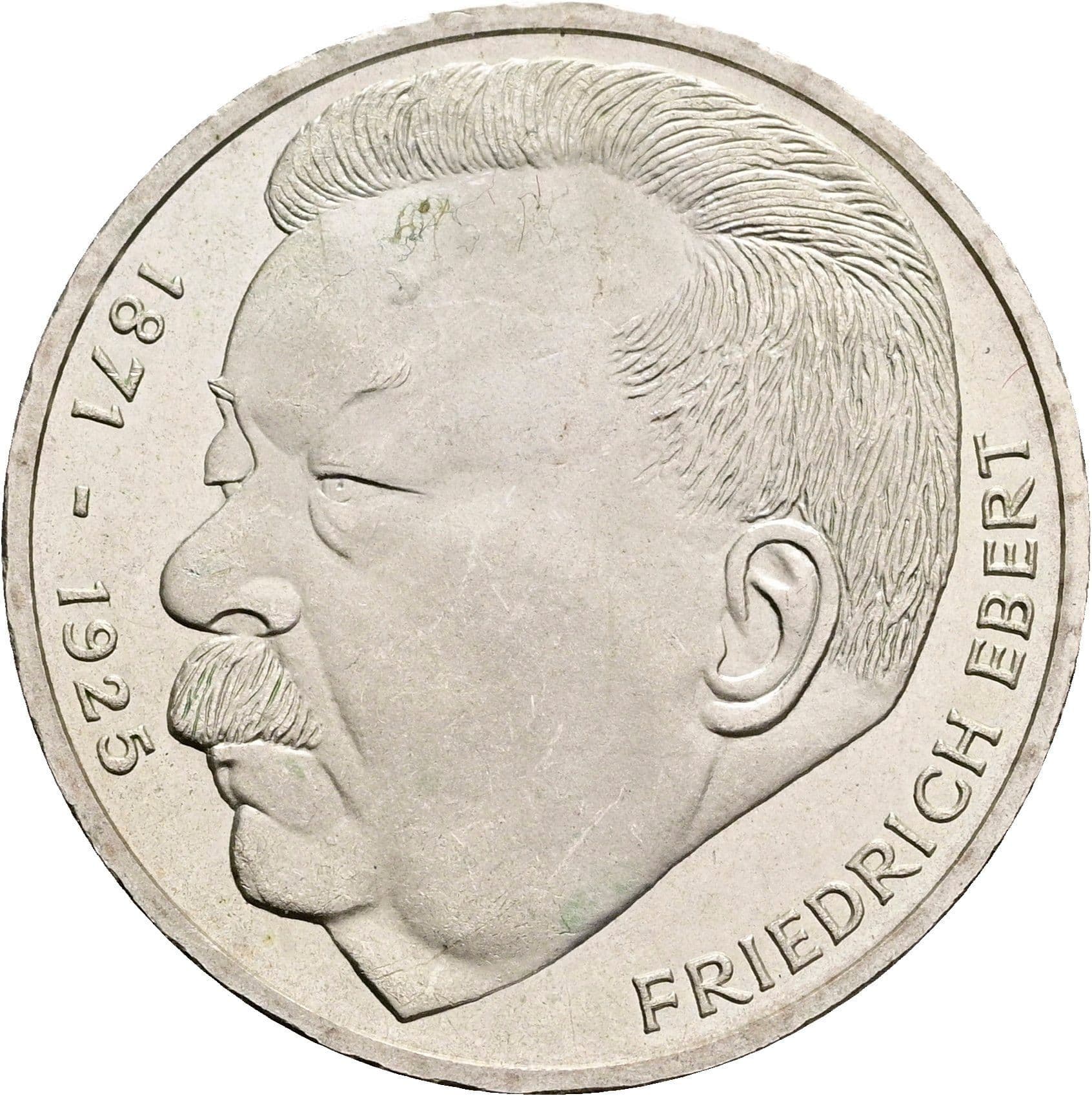 5 Deutsche Mark 1975 J – Vorderseite