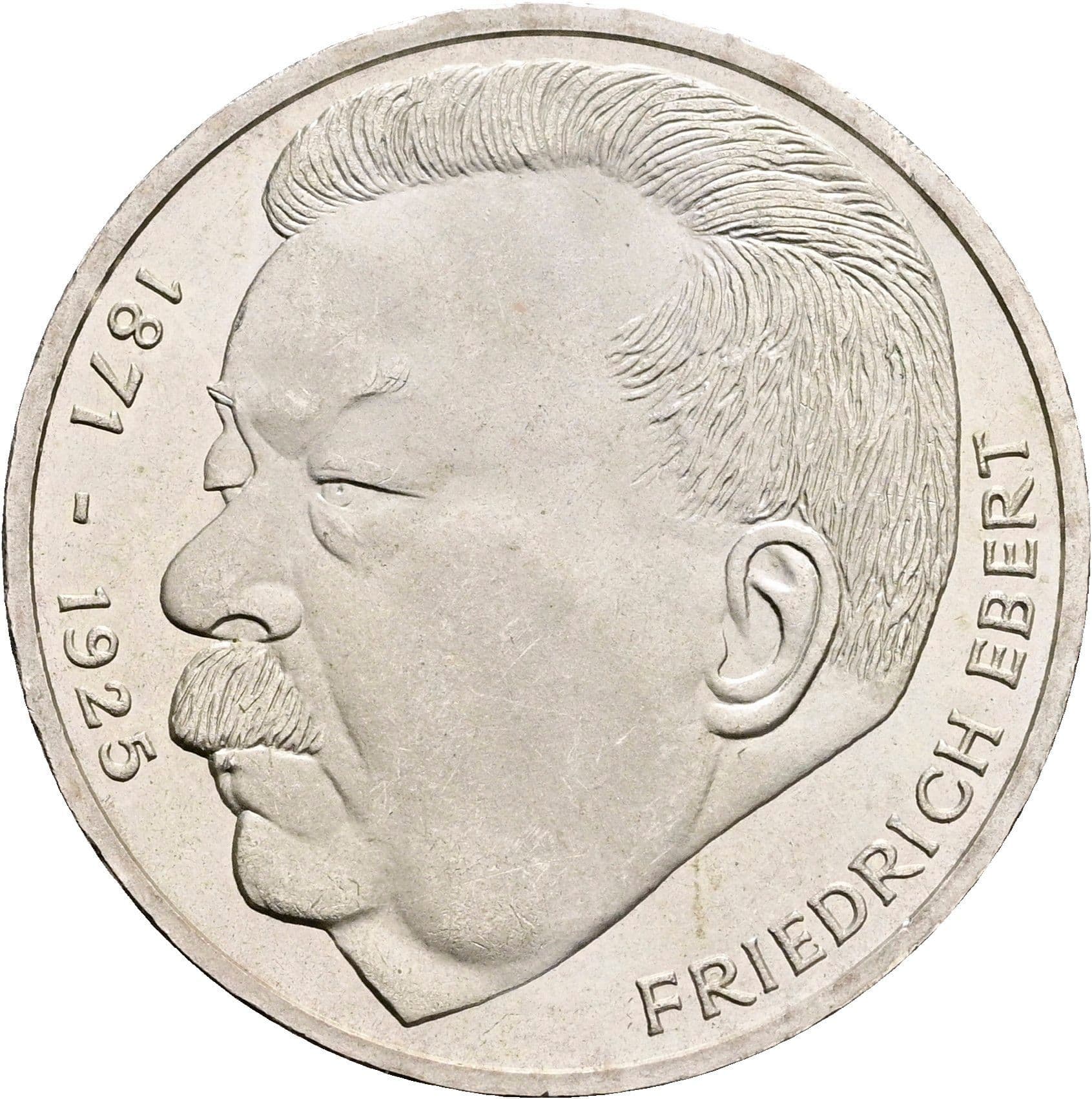 5 Deutsche Mark 1975 J – Vorderseite