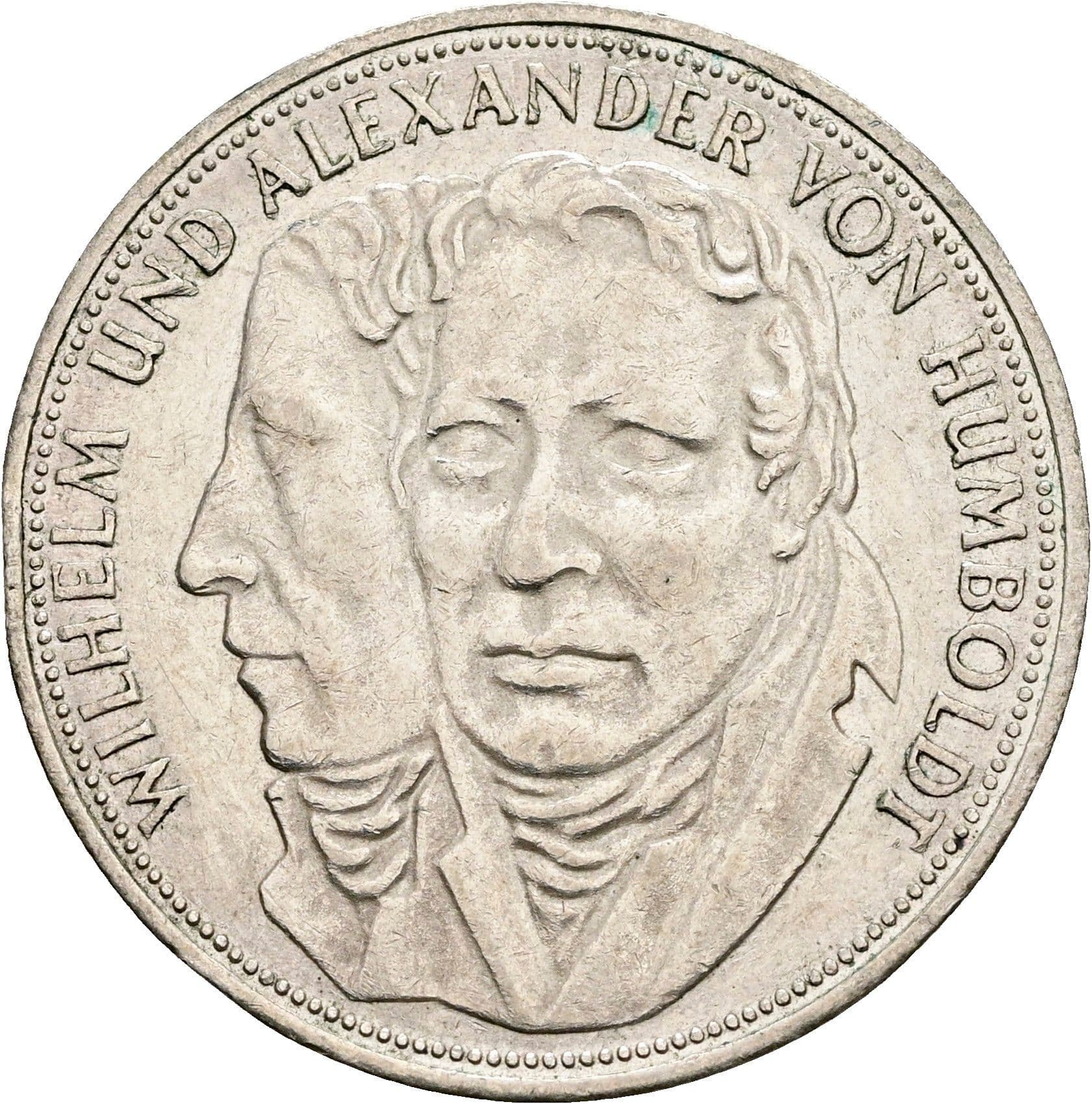 5 Deutsche Mark 1967 F – Vorderseite