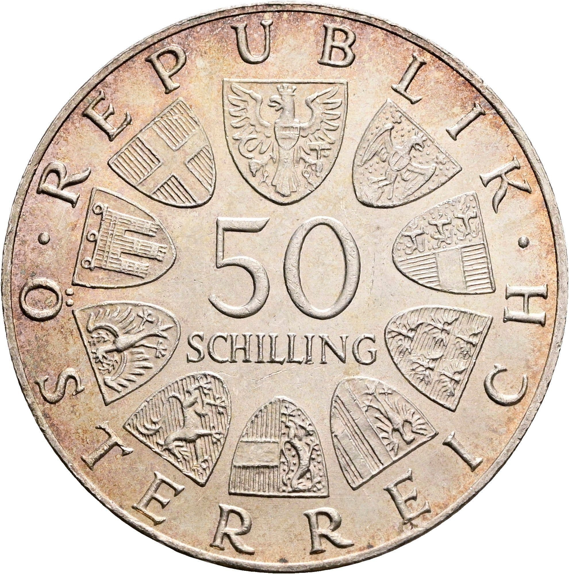 50 Schilling 1966 – Rückseite
