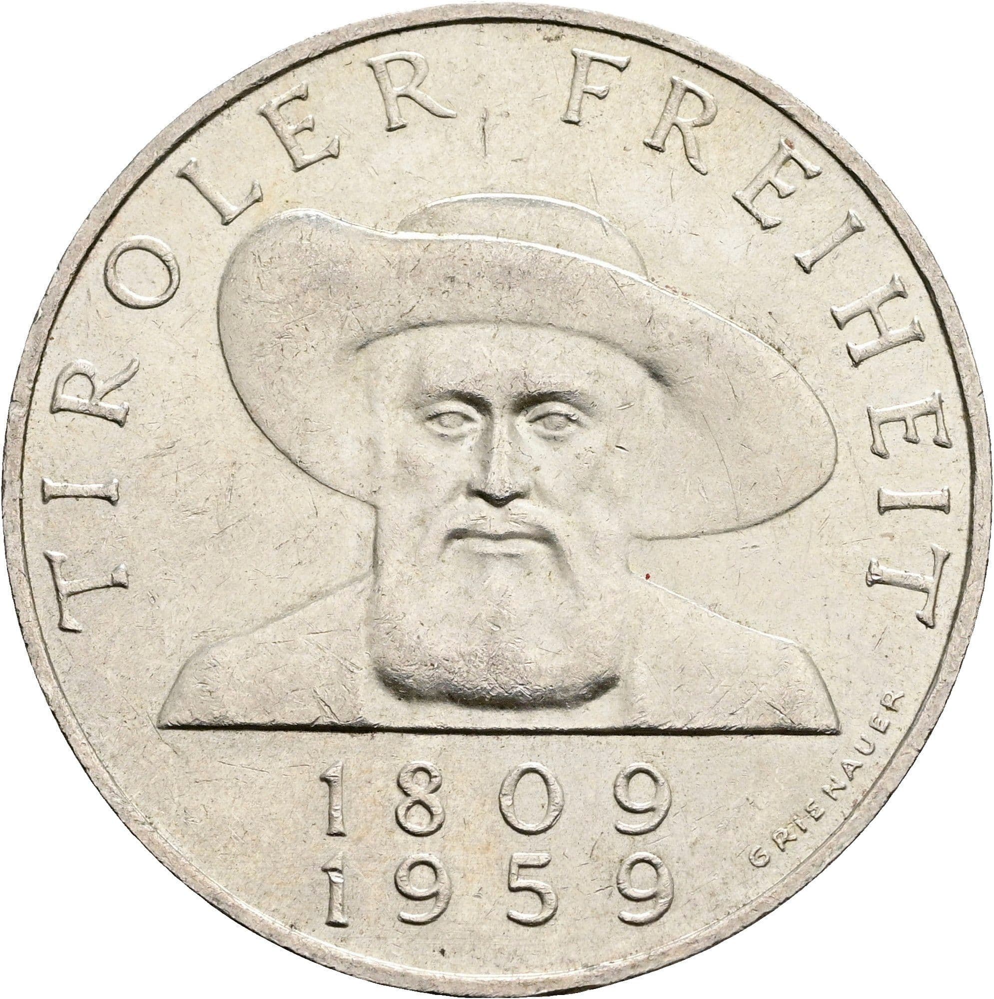 50 Schilling 1959 – Vorderseite