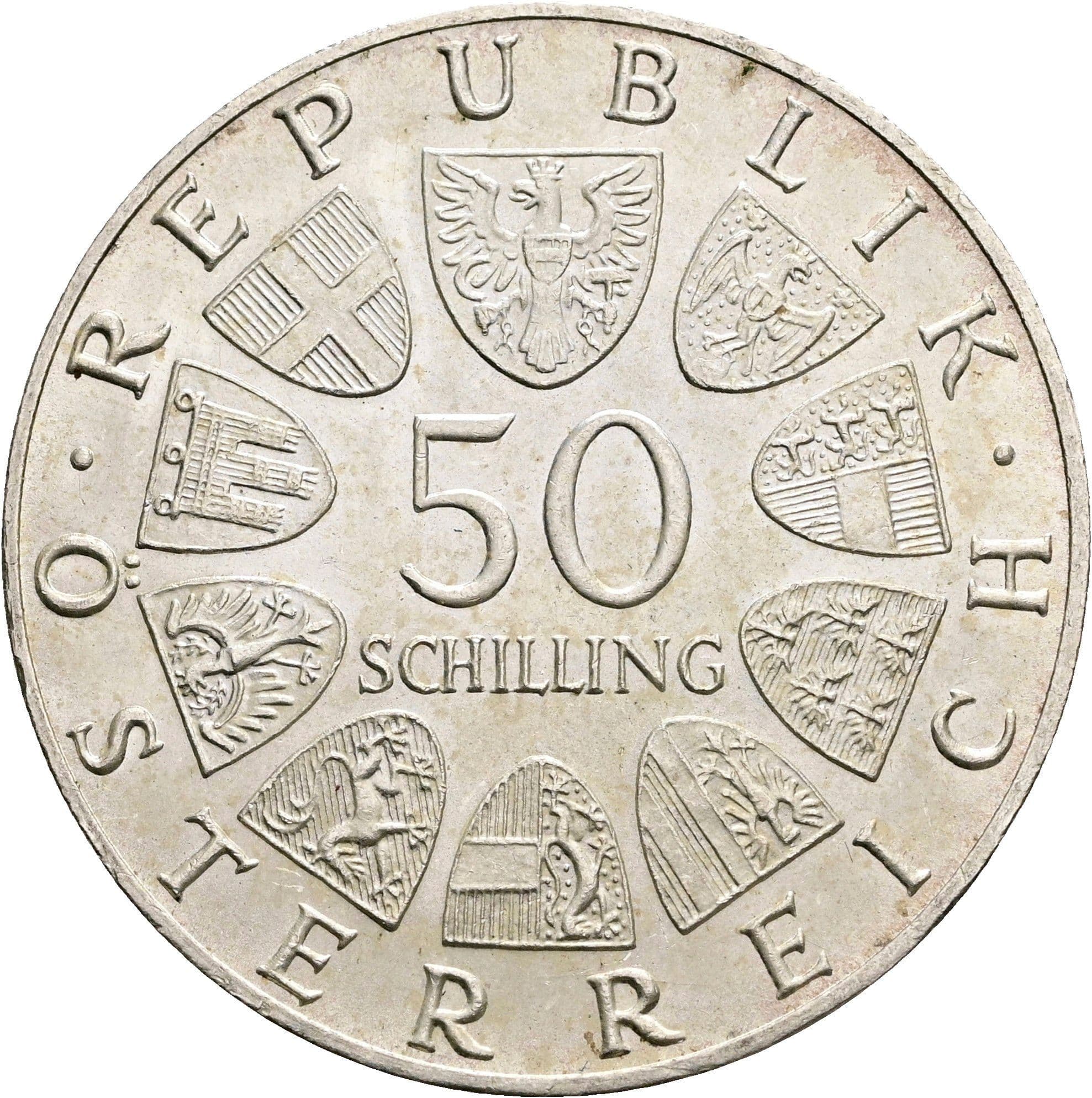 50 Schilling 1966 – Rückseite