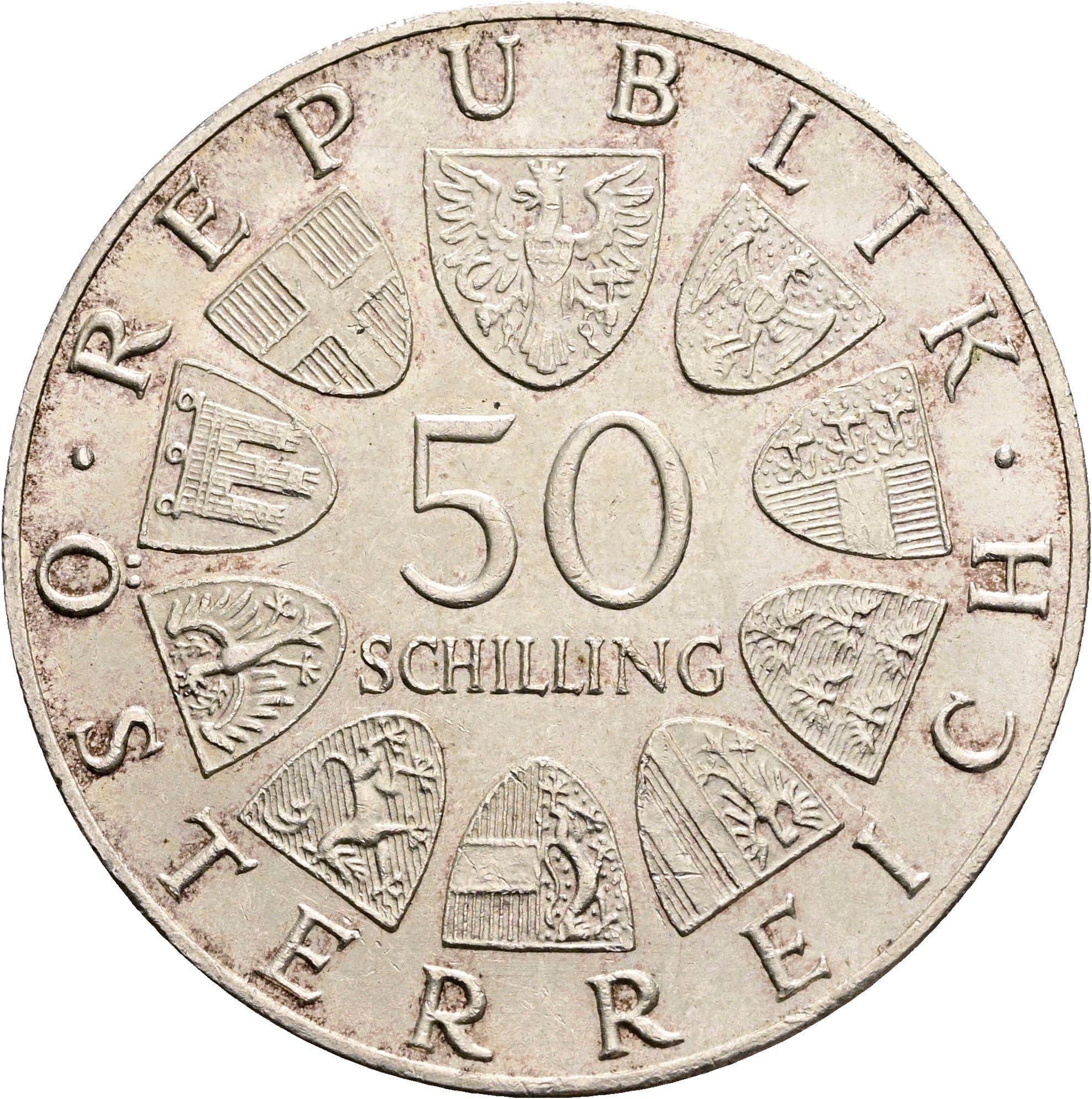 50 Schilling 1966 – Rückseite
