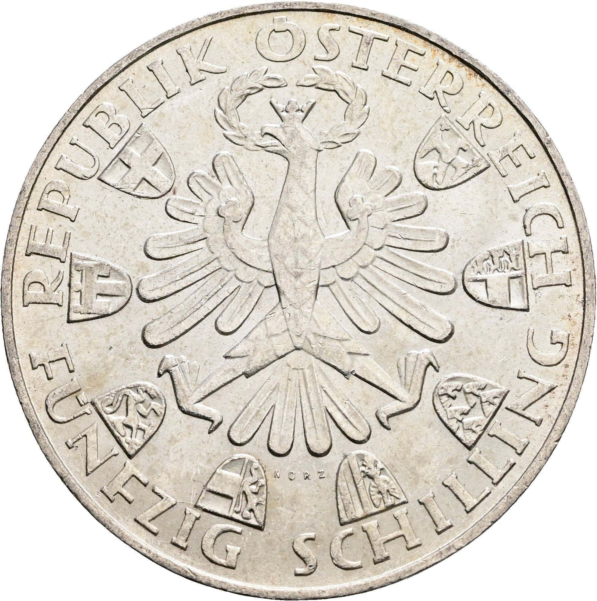 50 Schilling 1959 – Rückseite