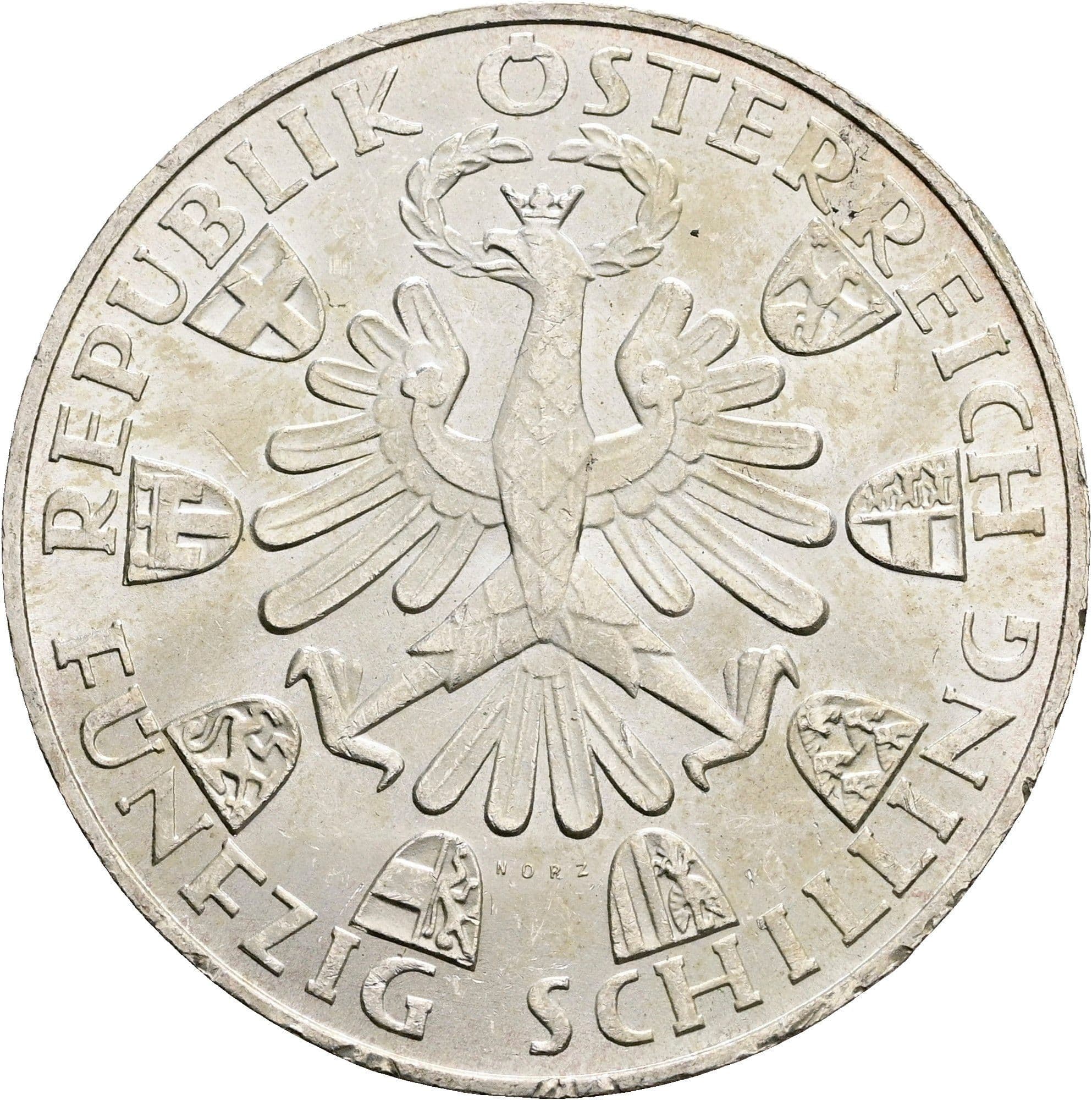 50 Schilling 1959 – Rückseite