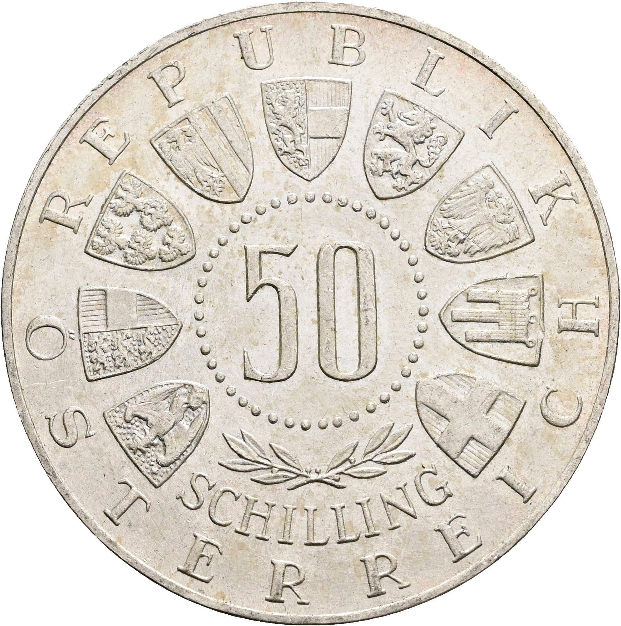 50 Schilling 1964 – Rückseite