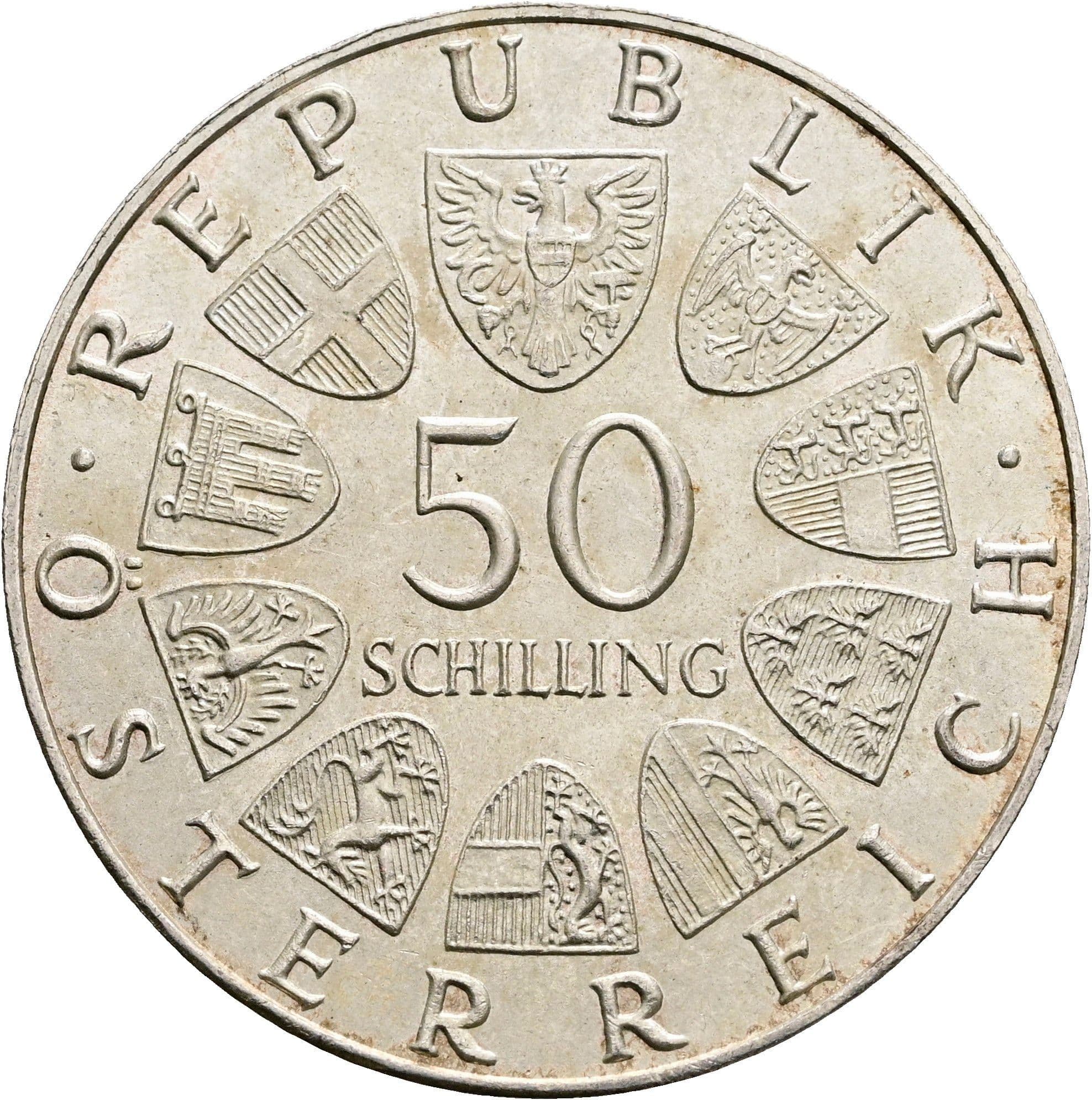 50 Schilling 1970 – Rückseite