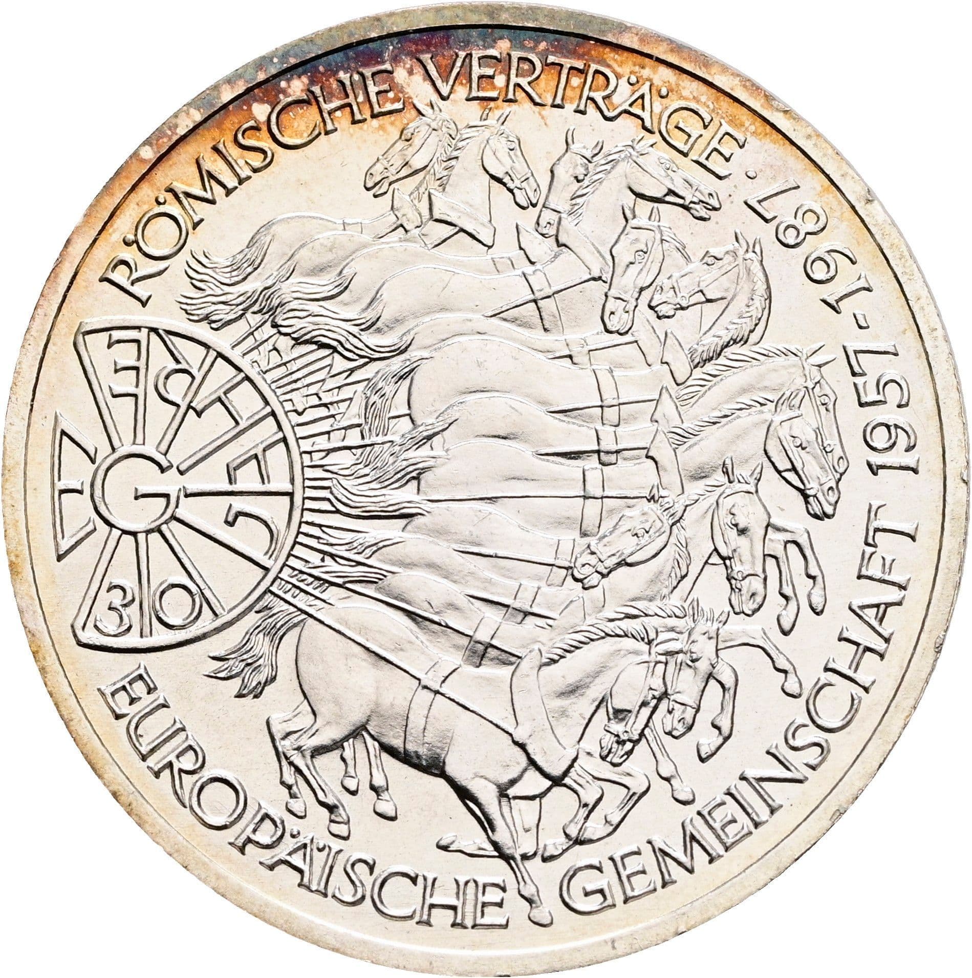 10 Deutsche Mark 1987 G – Vorderseite