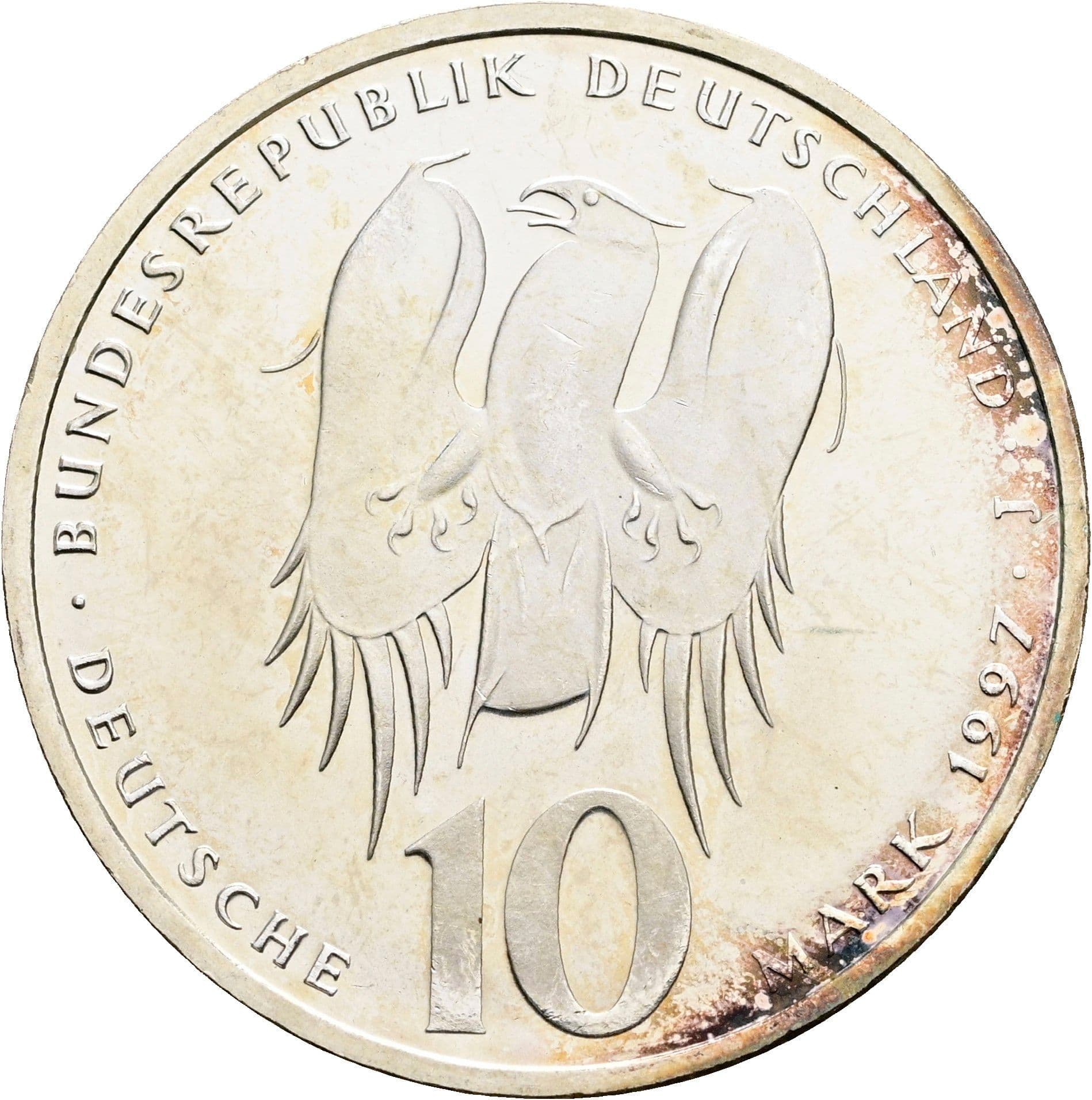 10 Deutsche Mark 1997 J – Rückseite