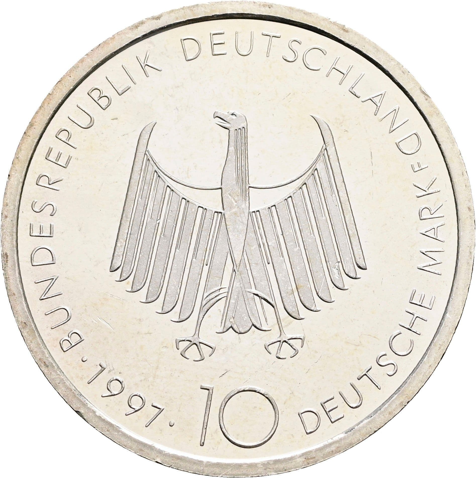 10 Deutsche Mark 1997 F – Rückseite