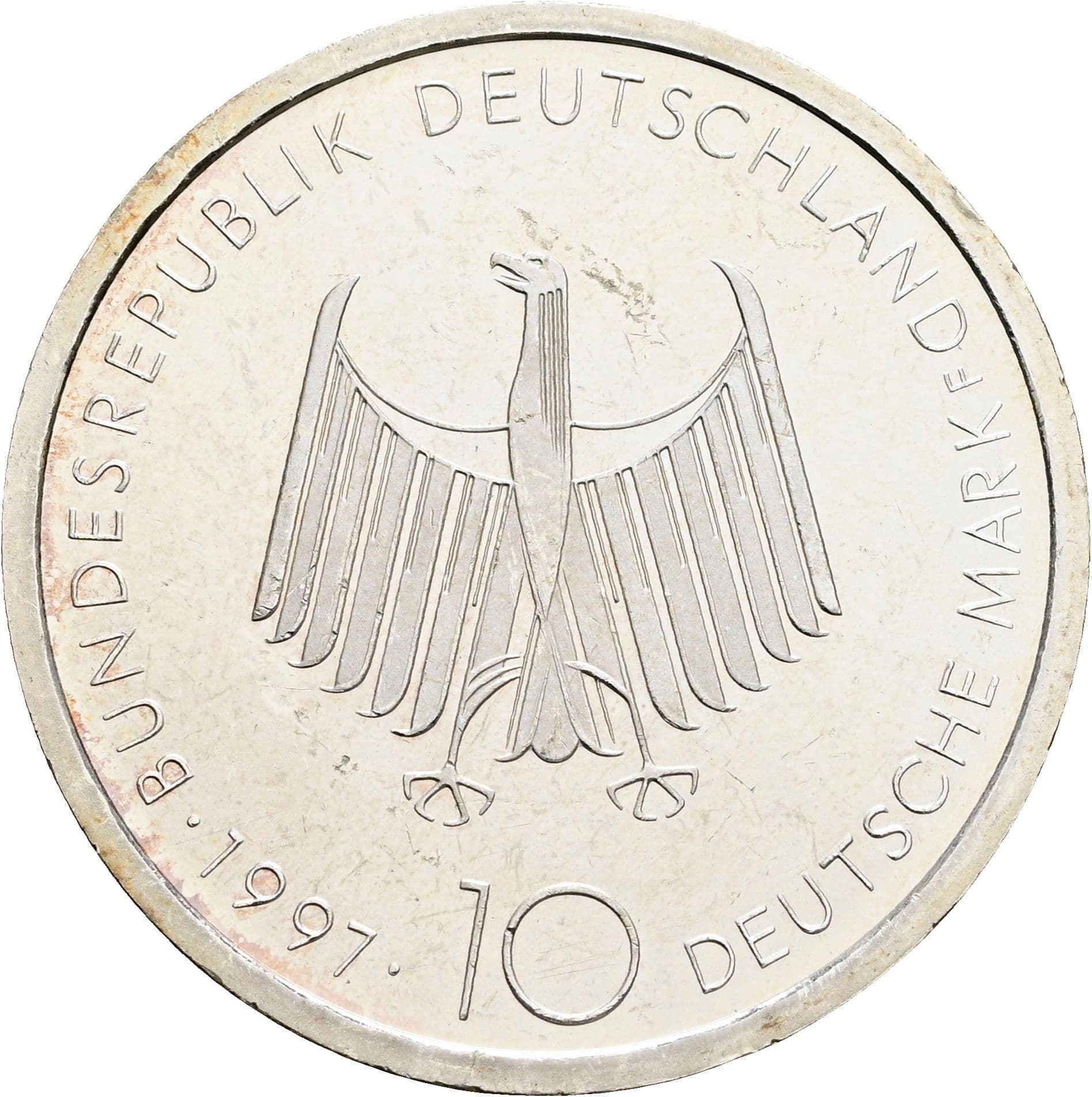 10 Deutsche Mark 1997 F – Rückseite